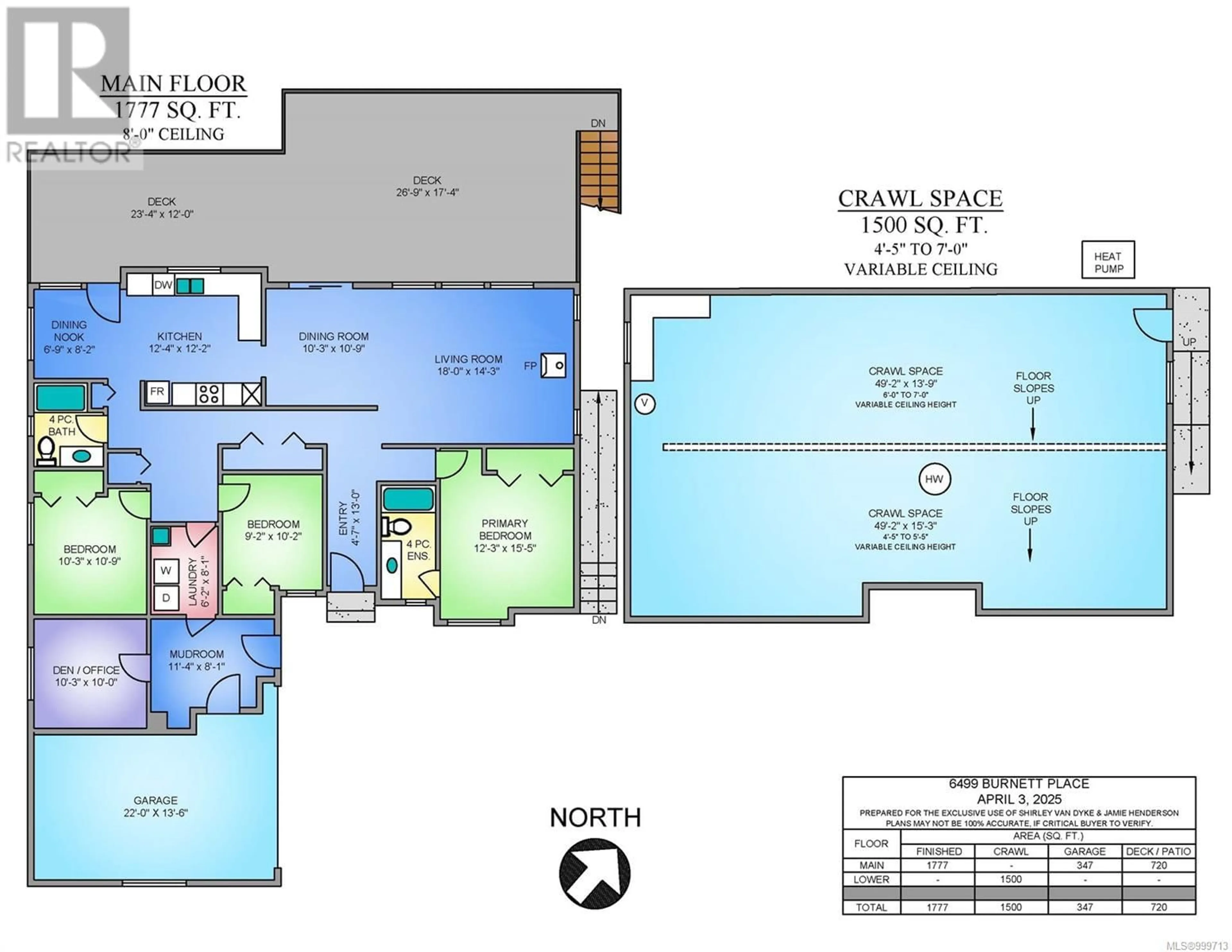 Floor plan for 6499 BURNETT PLACE, Duncan British Columbia V9L5R8