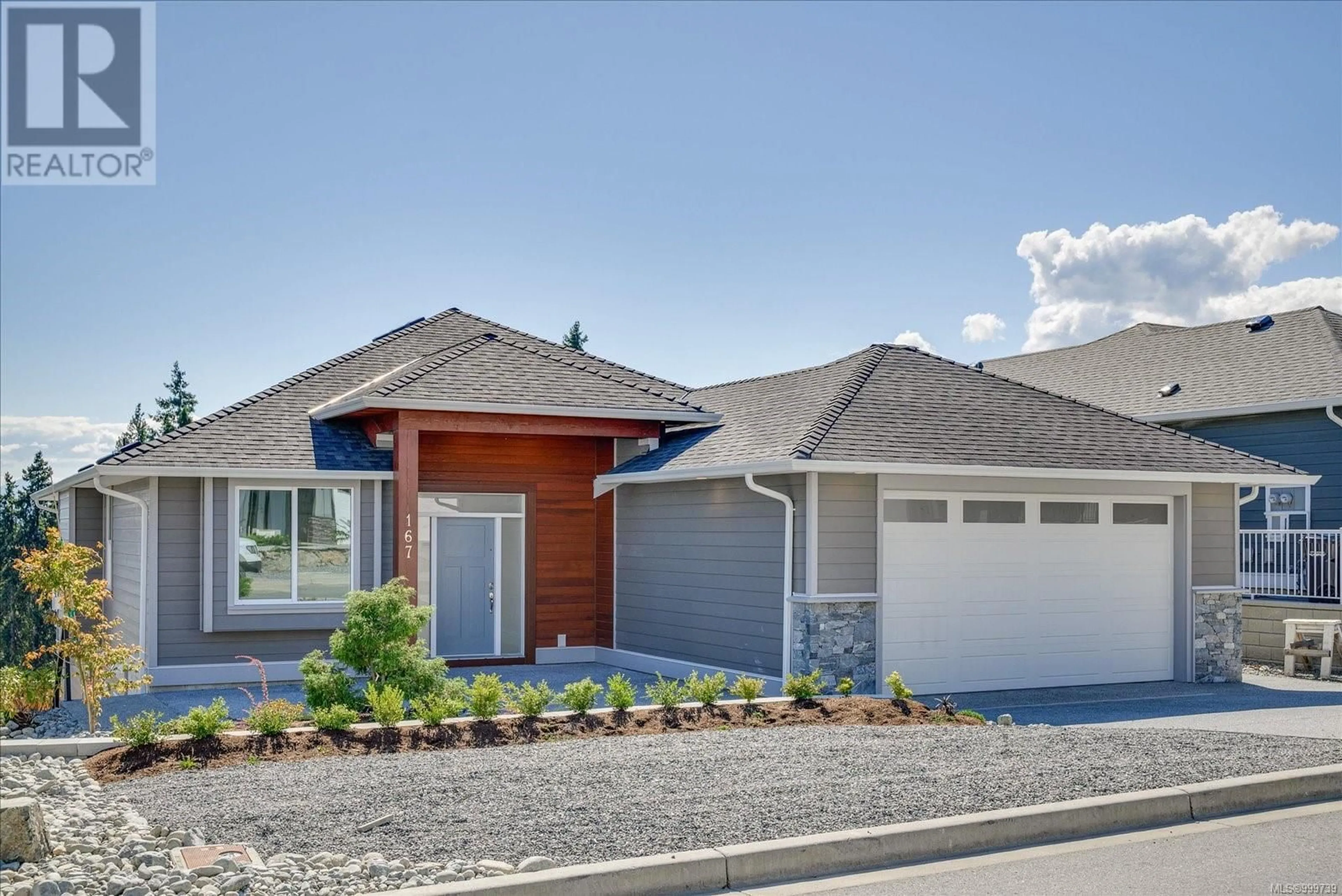 Home with vinyl exterior material, street for 167 GOLDEN OAKS CRESCENT, Nanaimo British Columbia V9T0K8