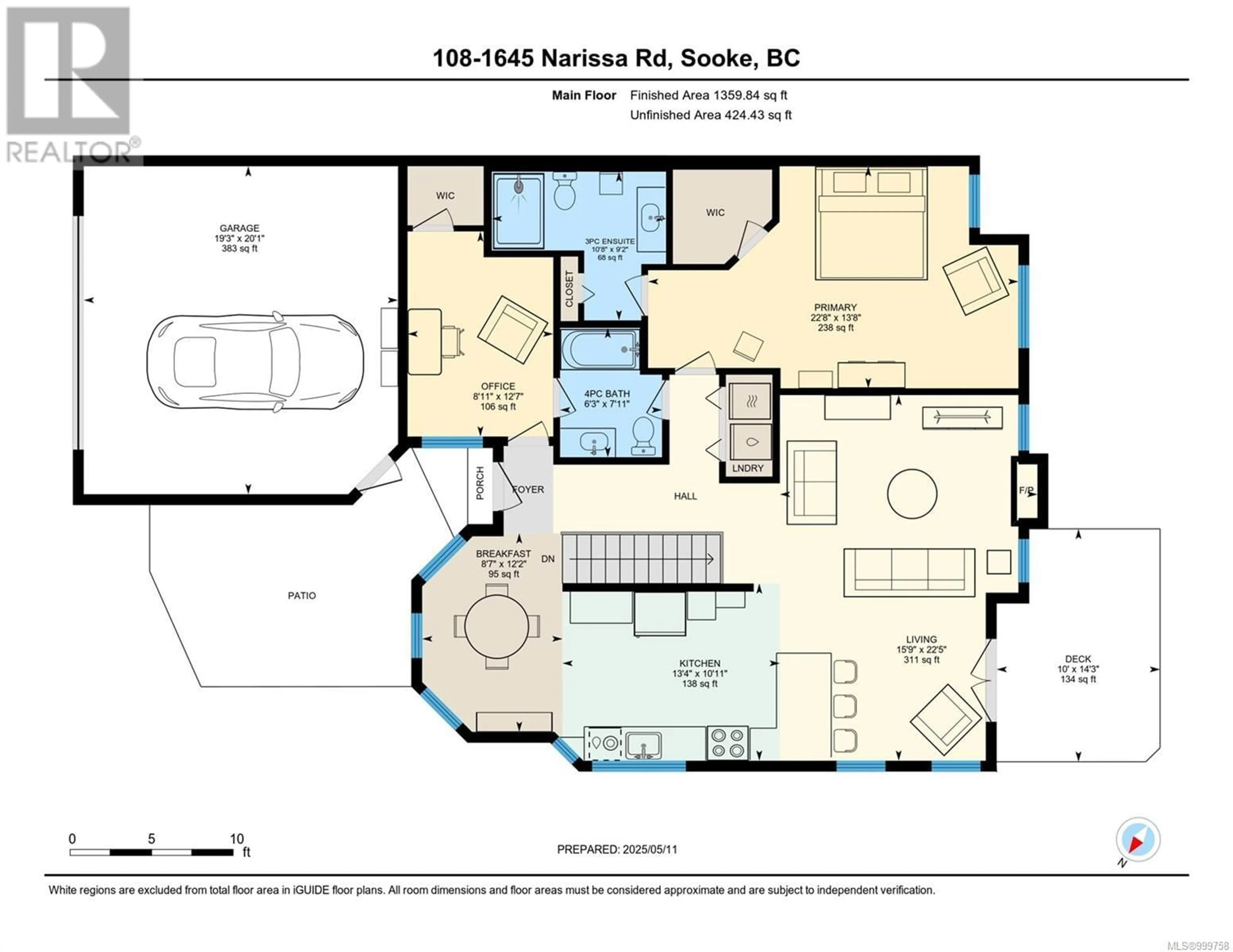 Floor plan for 108 - 1645 NARISSA ROAD, Sooke British Columbia V9Z1J3