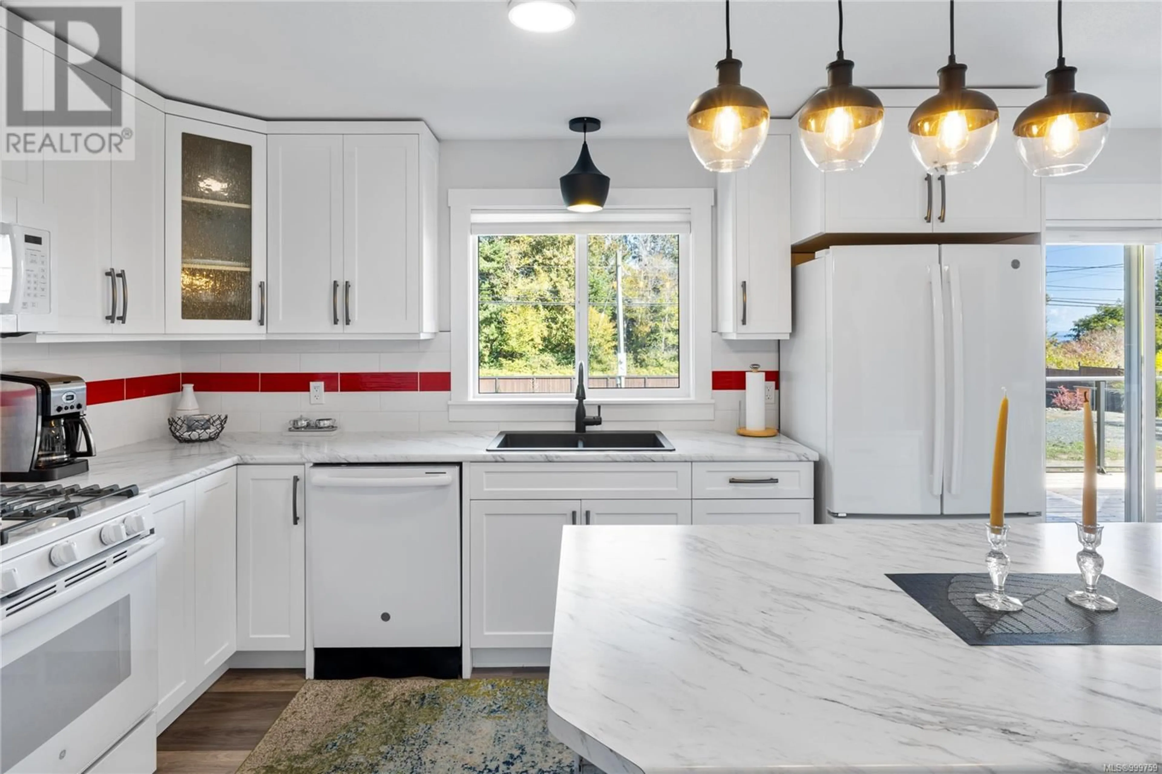 Contemporary kitchen, ceramic/tile floor for 6712 ISLAND HIGHWAY WEST, Bowser British Columbia V0R1G0