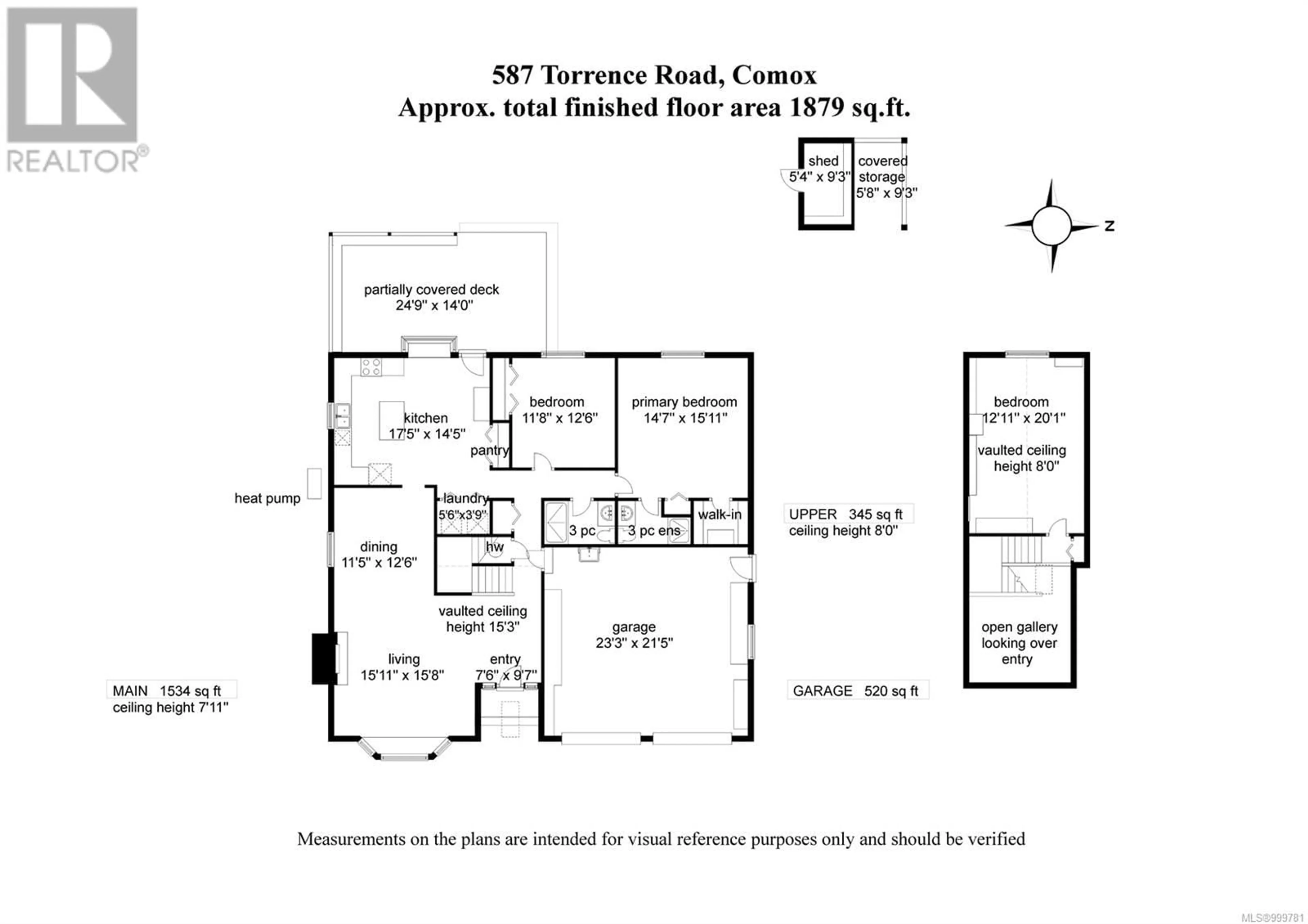 Floor plan for 587 TORRENCE ROAD, Comox British Columbia V9M3G8