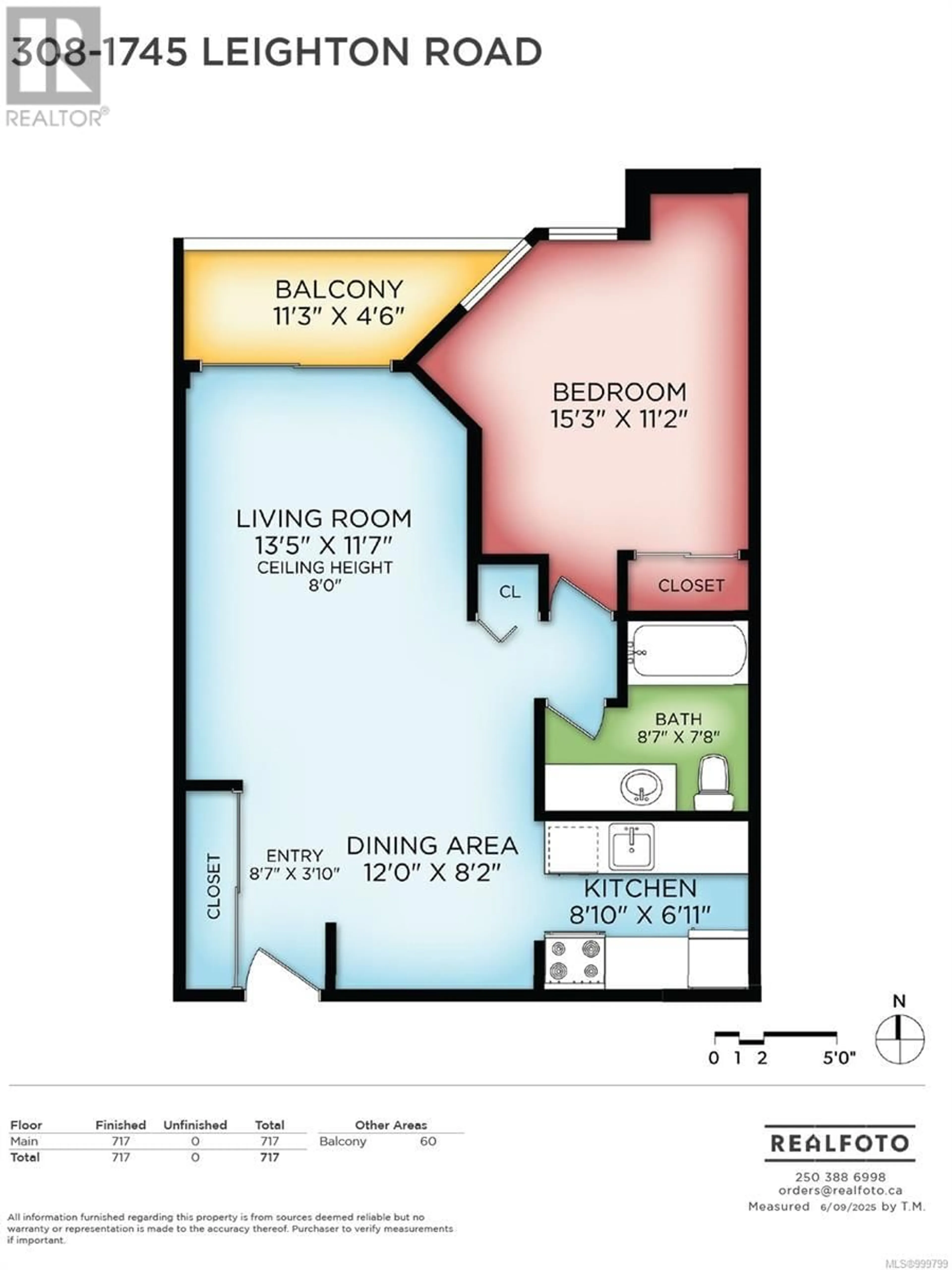 Floor plan for 308 - 1745 LEIGHTON ROAD, Victoria British Columbia V8R6R6