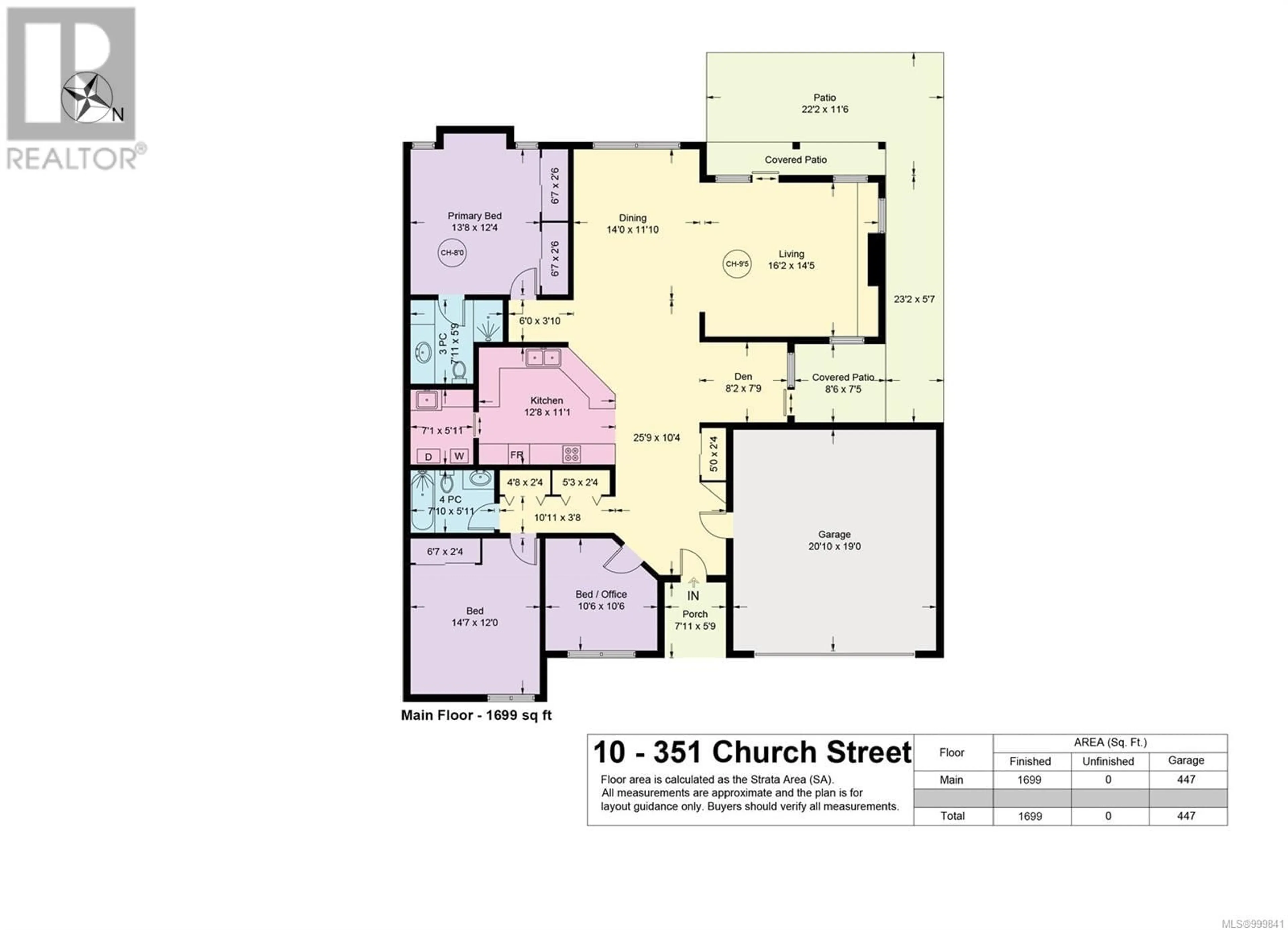 Floor plan for 10 - 351 CHURCH STREET, Comox British Columbia V9M2C1
