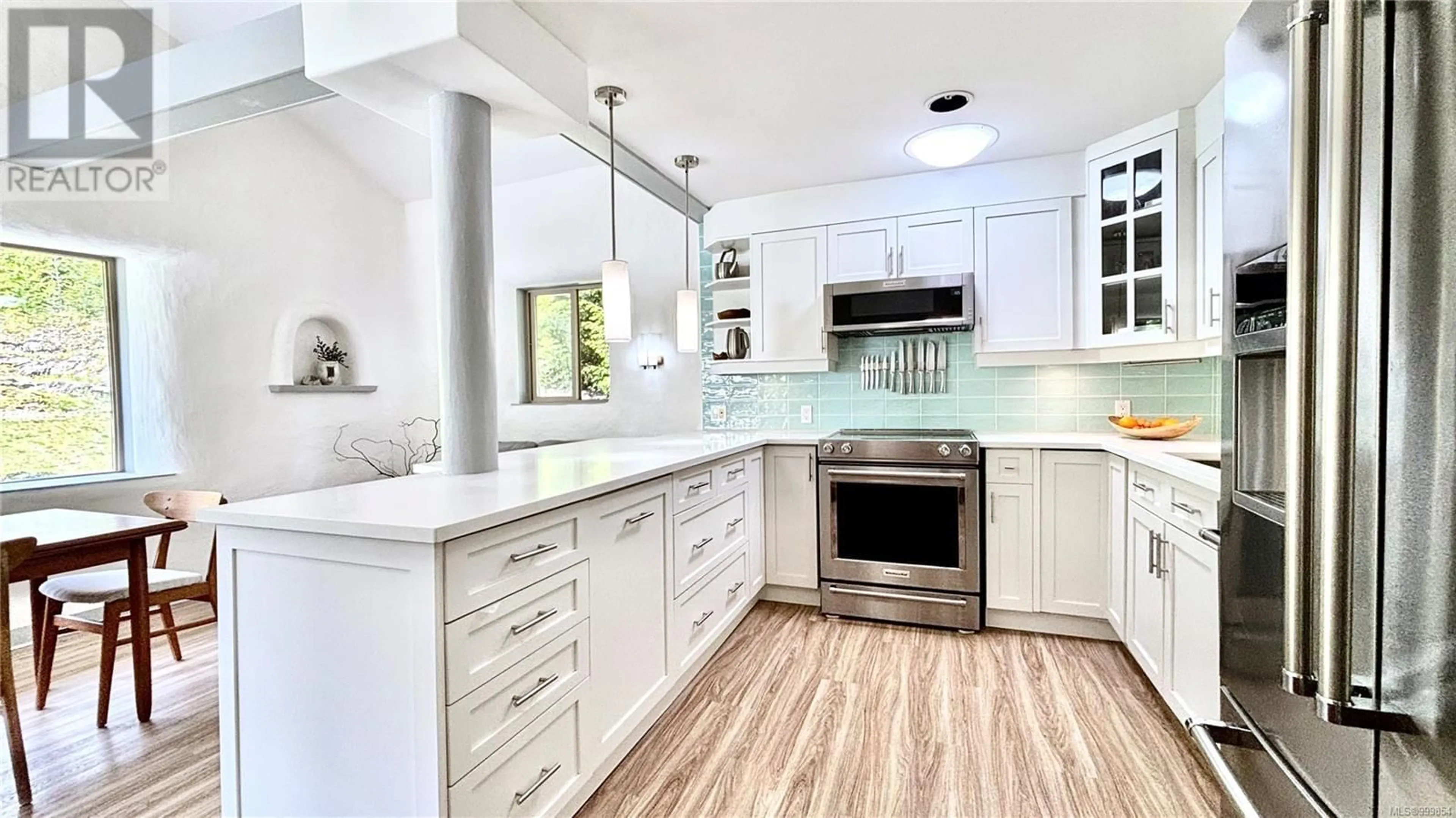 Contemporary kitchen, ceramic/tile floor for 9121 KEITH WAGNER WAY, Denman Island British Columbia V0R1T0