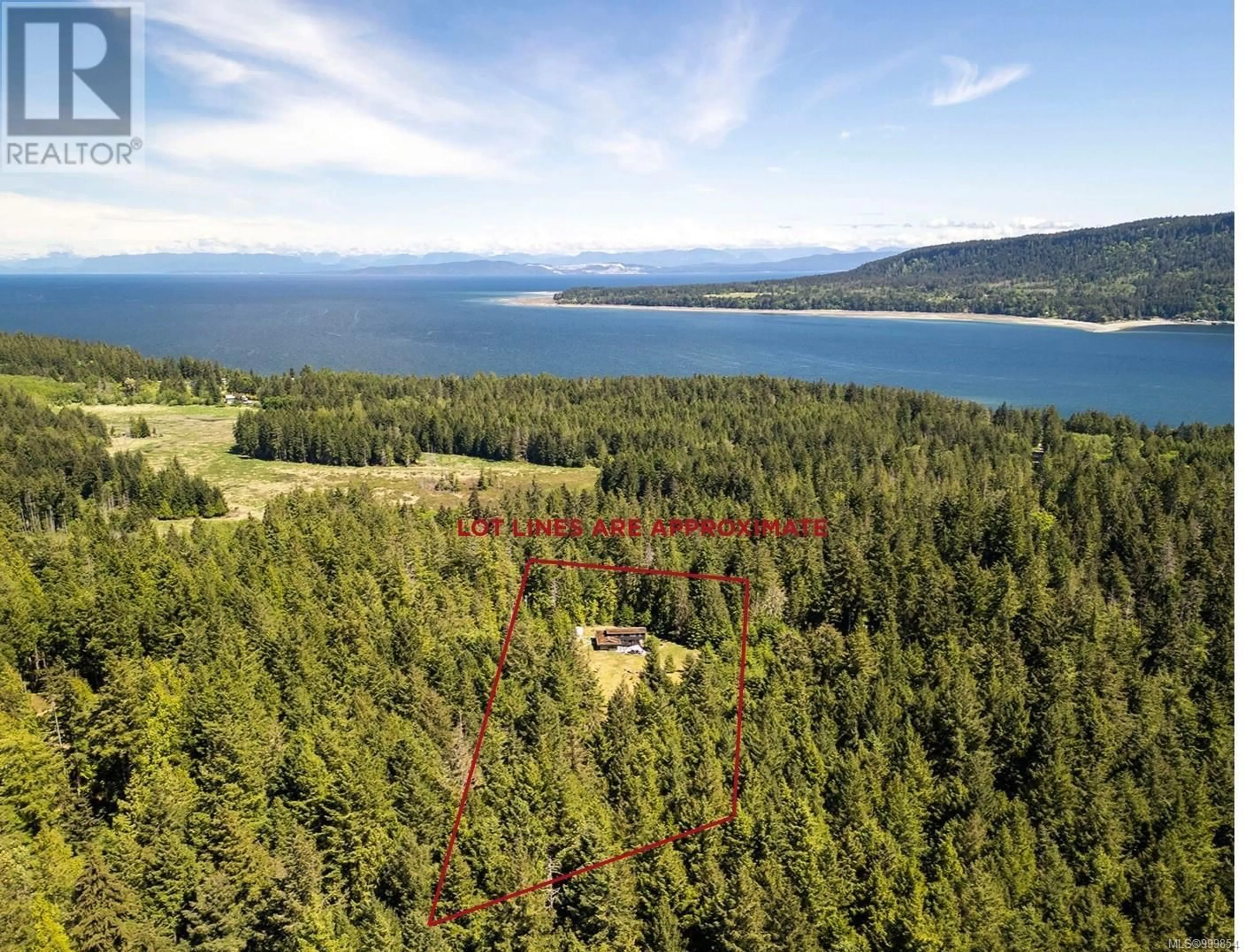 A pic from outside/outdoor area/front of a property/back of a property/a pic from drone, water/lake/river/ocean view for 9121 KEITH WAGNER WAY, Denman Island British Columbia V0R1T0