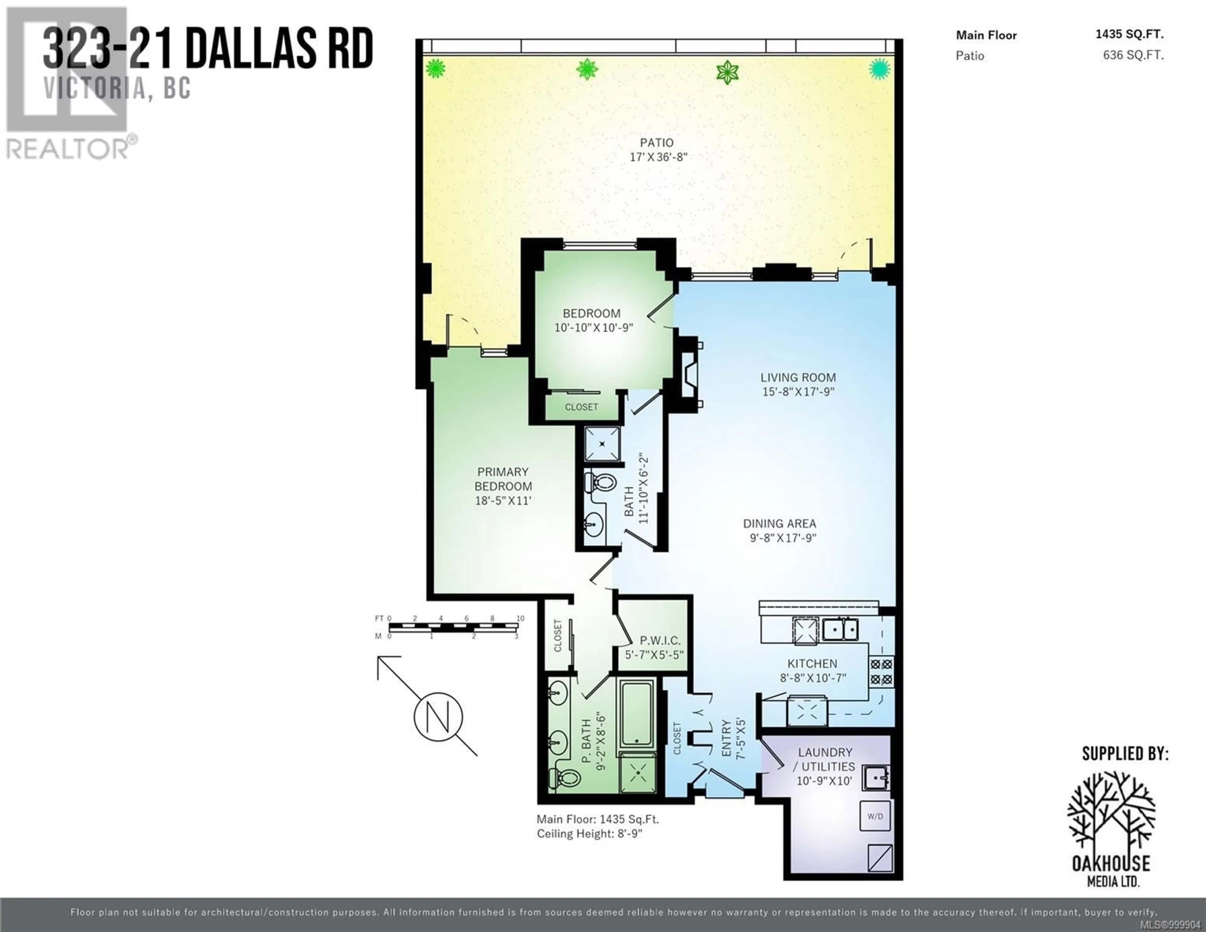 Floor plan for 323 - 21 DALLAS ROAD, Victoria British Columbia V8V4Z9