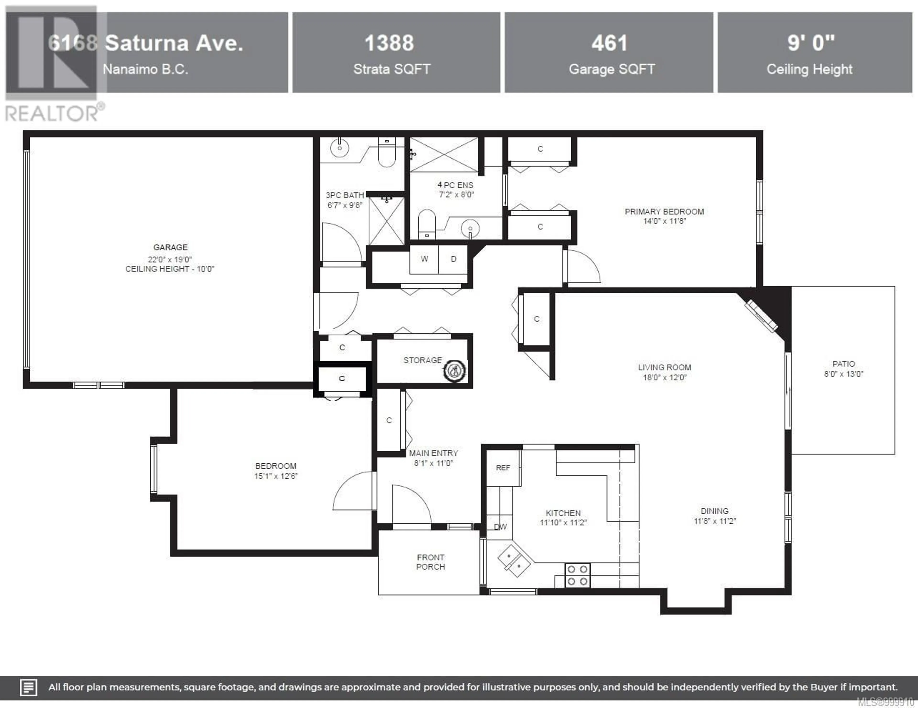 Floor plan for 6168 SATURNA AVENUE, Nanaimo British Columbia V9V1S8