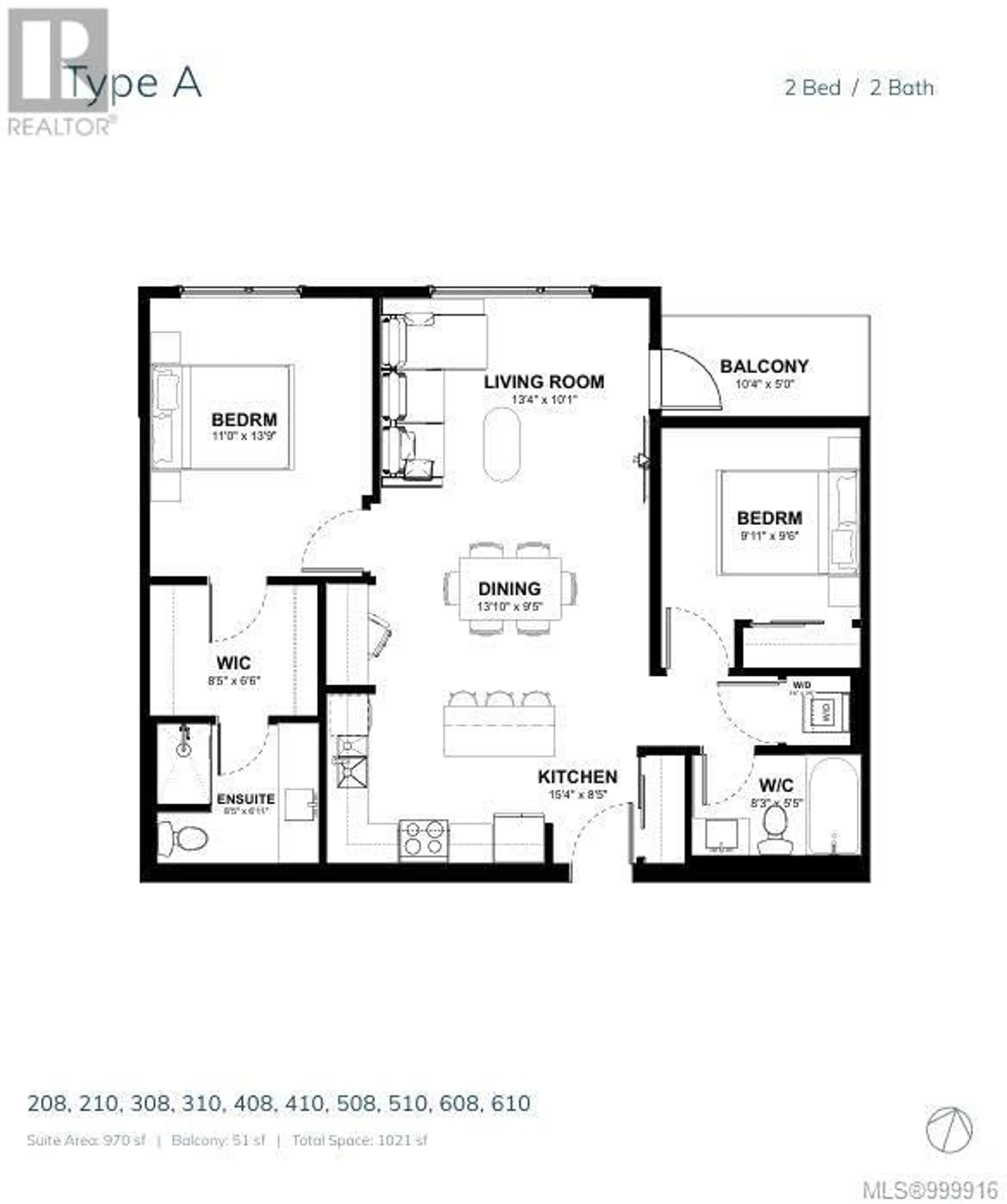 Floor plan for 208 - 777 STATION AVENUE, Langford British Columbia V9B2S1