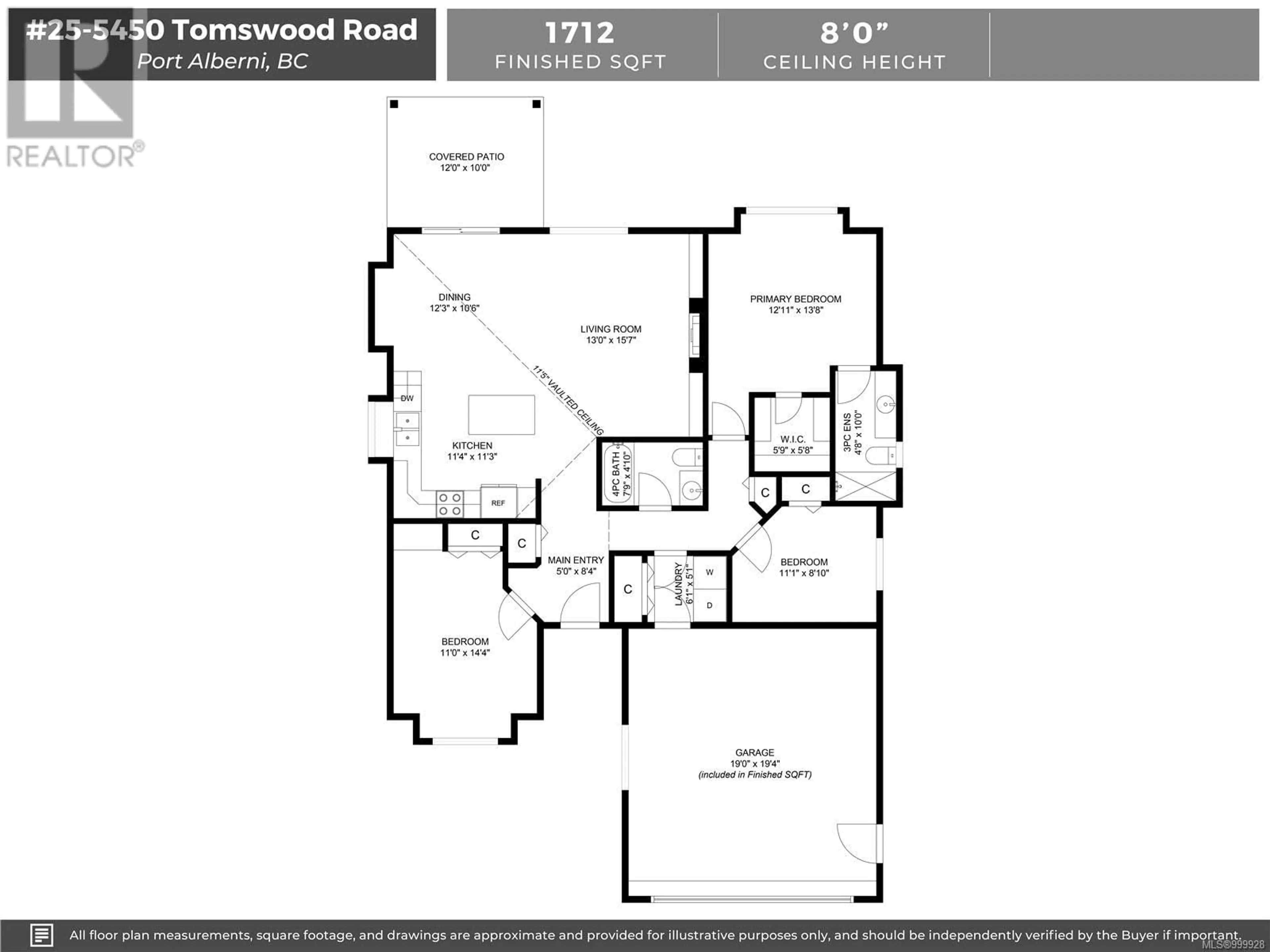 Floor plan for 25 - 5450 TOMSWOOD ROAD, Port Alberni British Columbia V9Y0B4