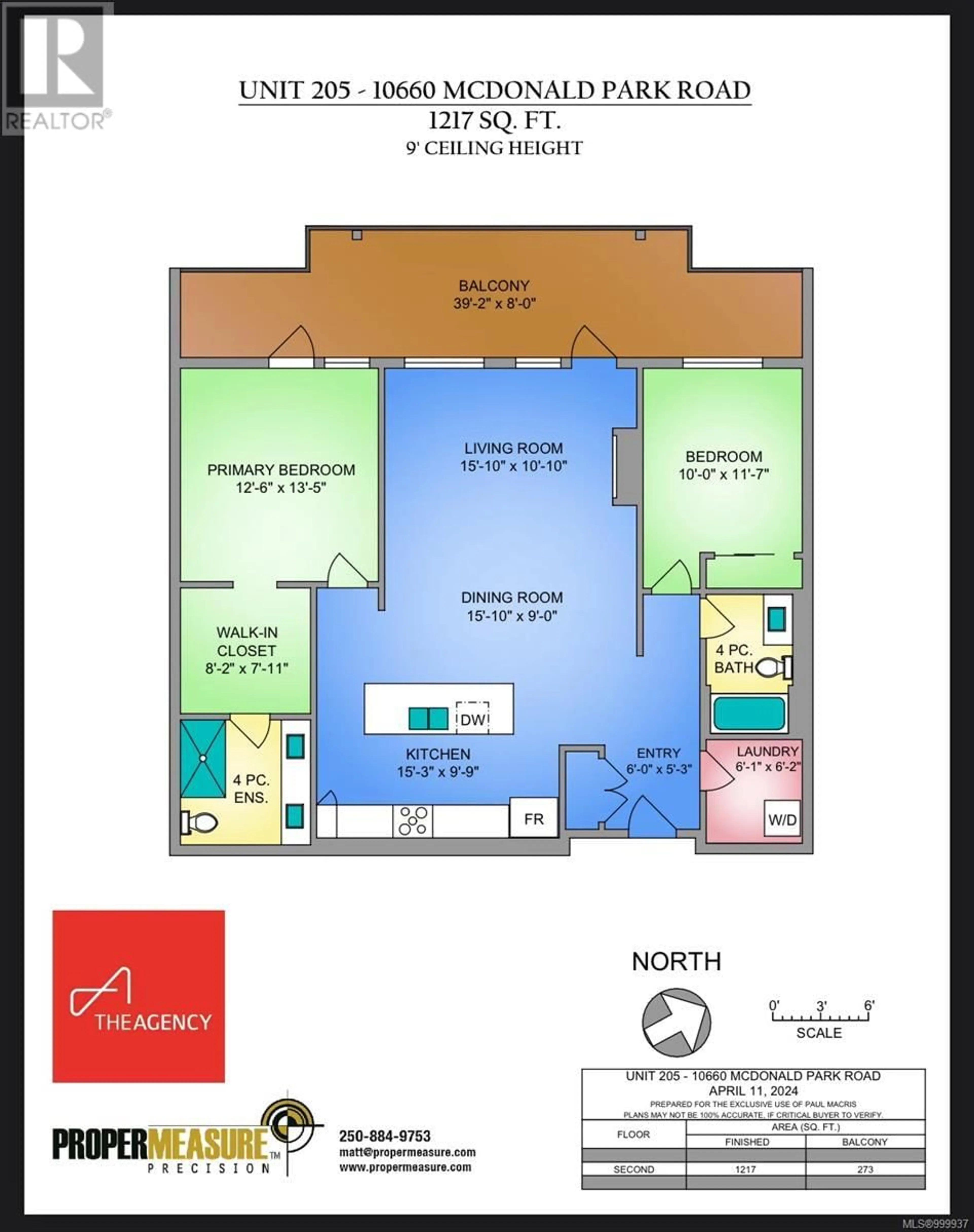 Floor plan for 205 - 10660 MCDONALD PARK ROAD, North Saanich British Columbia V8L5S7
