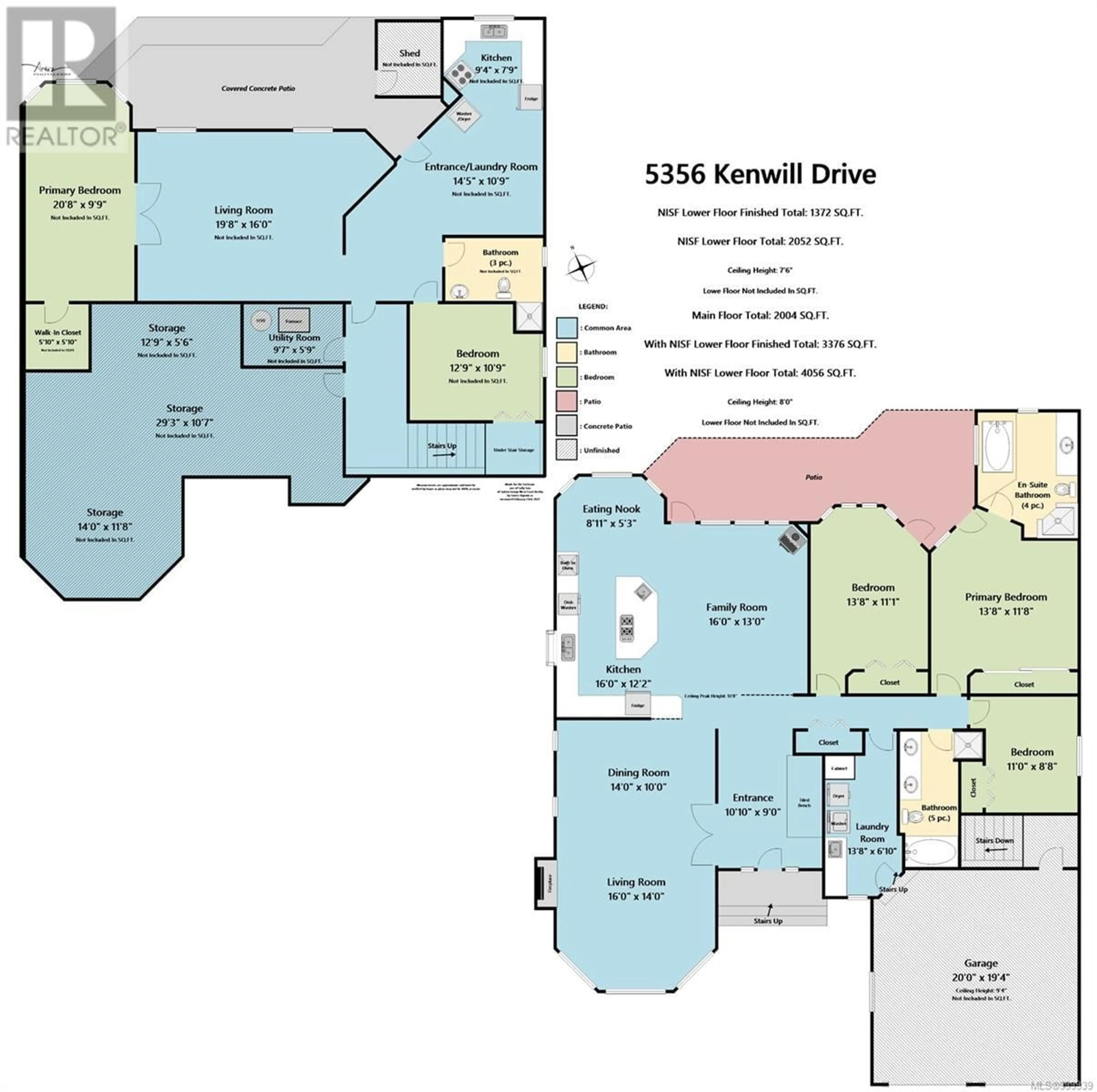 Floor plan for 5356 KENWILL DRIVE, Nanaimo British Columbia V9T5Z9