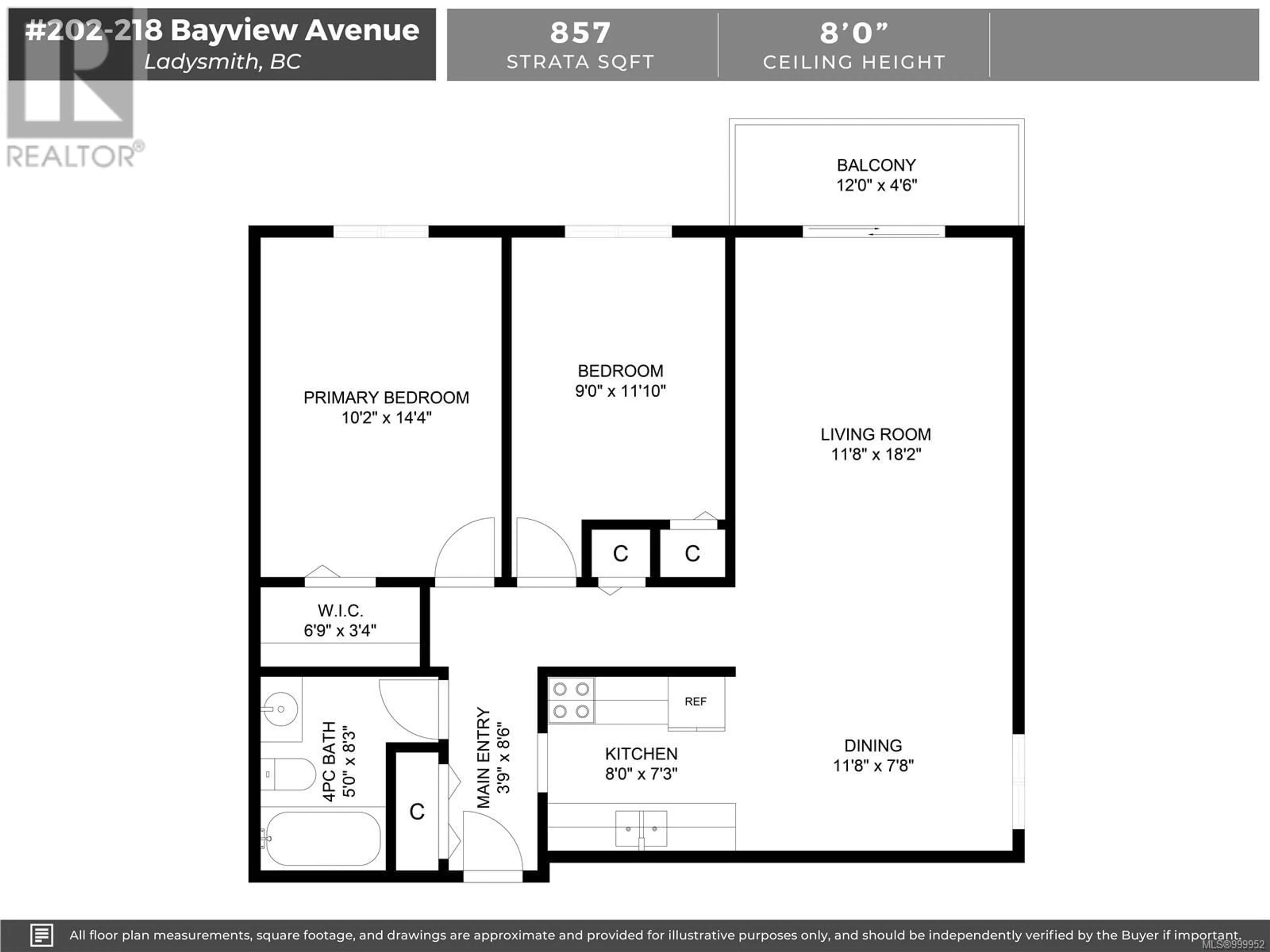 Floor plan for 202 - 218 BAYVIEW AVENUE, Ladysmith British Columbia V9G1S9