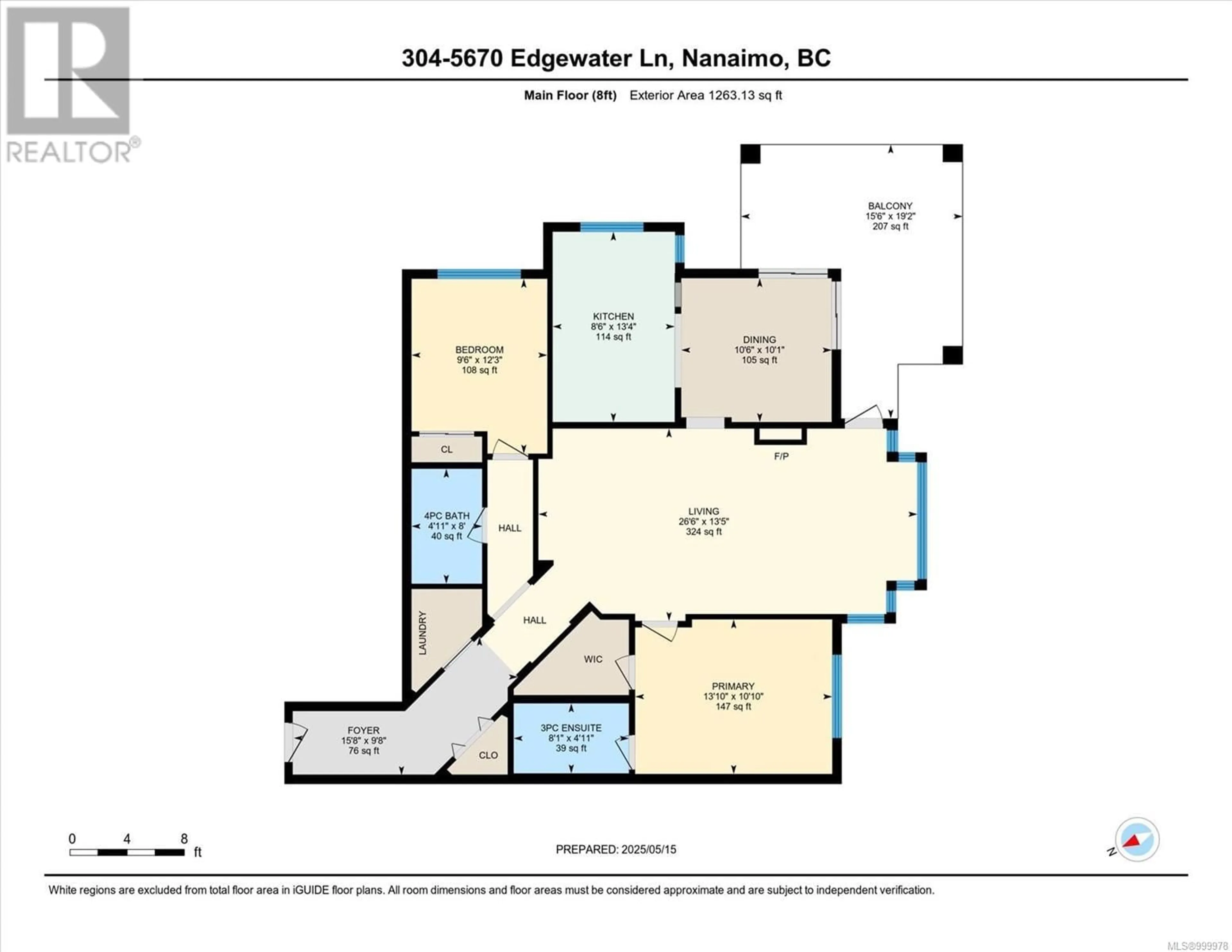 Floor plan for 304 - 5670 EDGEWATER LANE, Nanaimo British Columbia V9T6K1