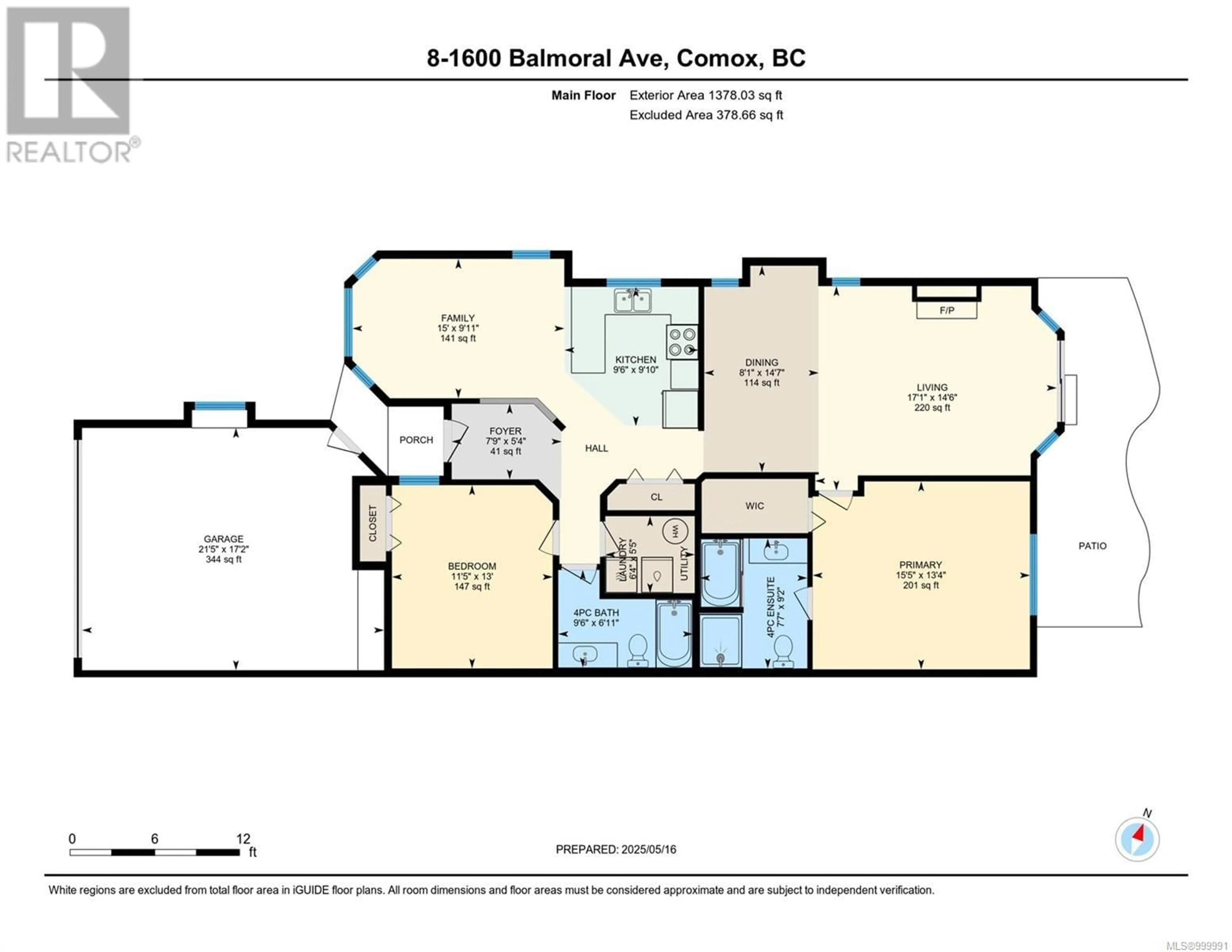 Floor plan for 8 - 1600 BALMORAL AVENUE, Comox British Columbia V9M2N2