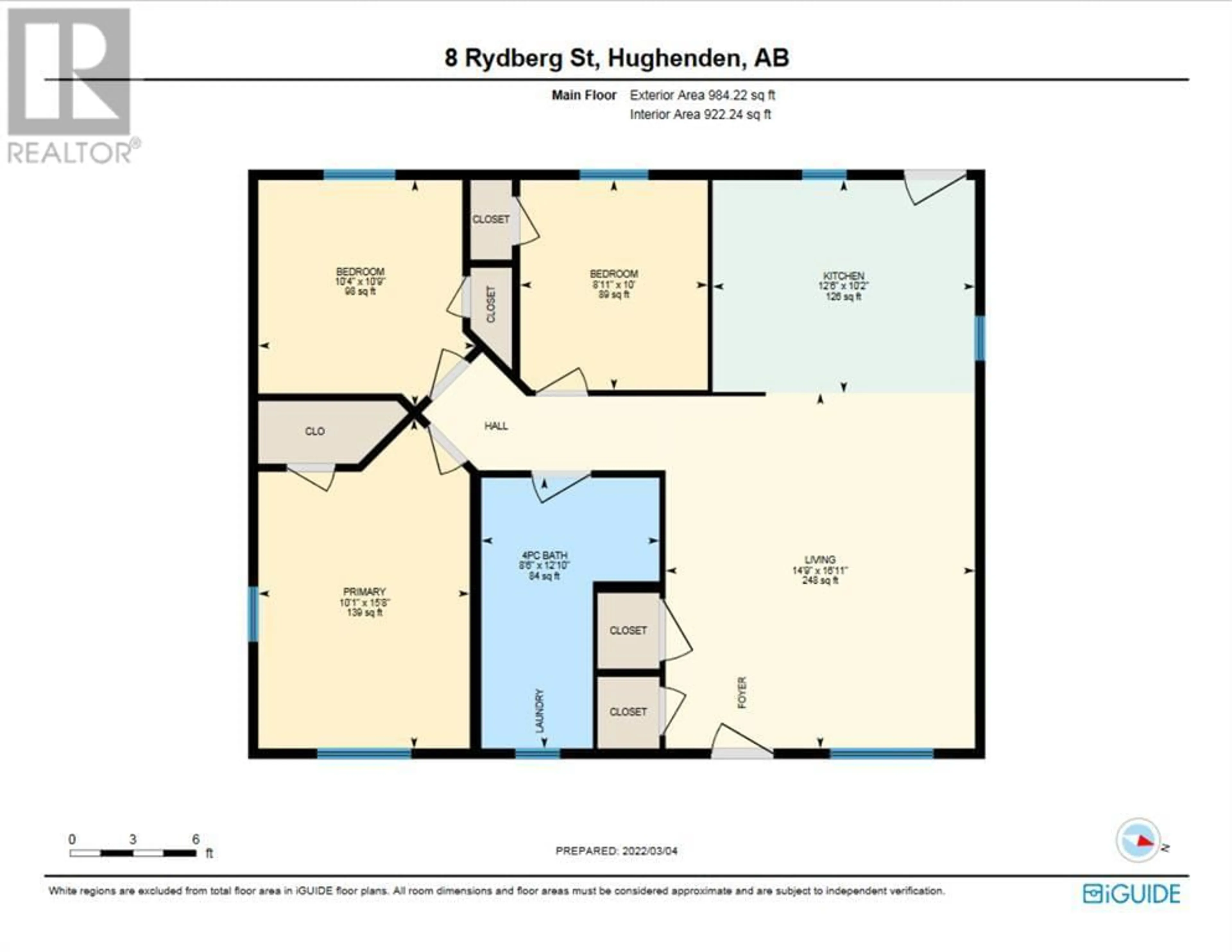 Floor plan for 8 Rydberg Street, Hughenden Alberta T0B2E0