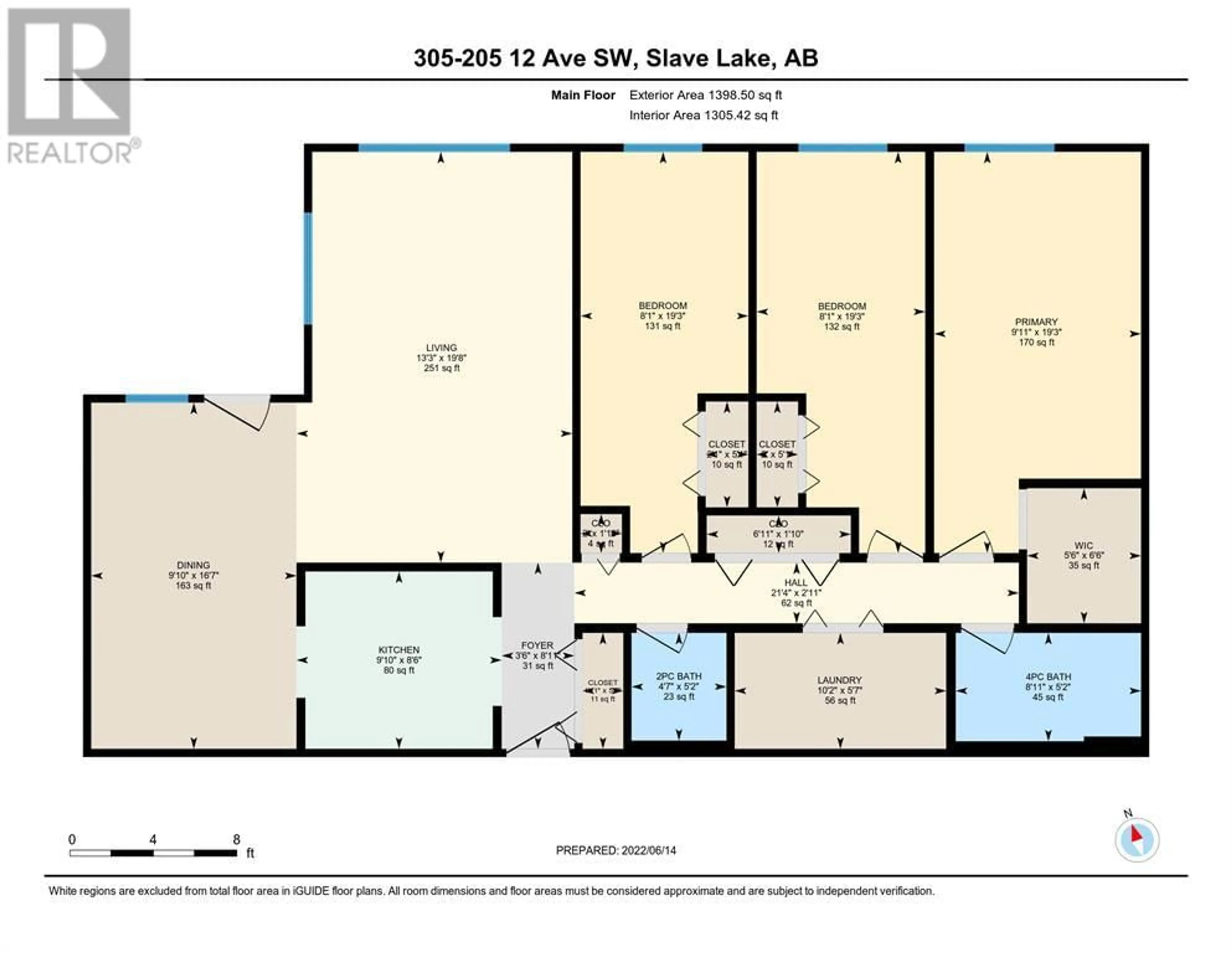 Floor plan for 305 205 12 Avenue SW, Slave Lake Alberta T0G2A4