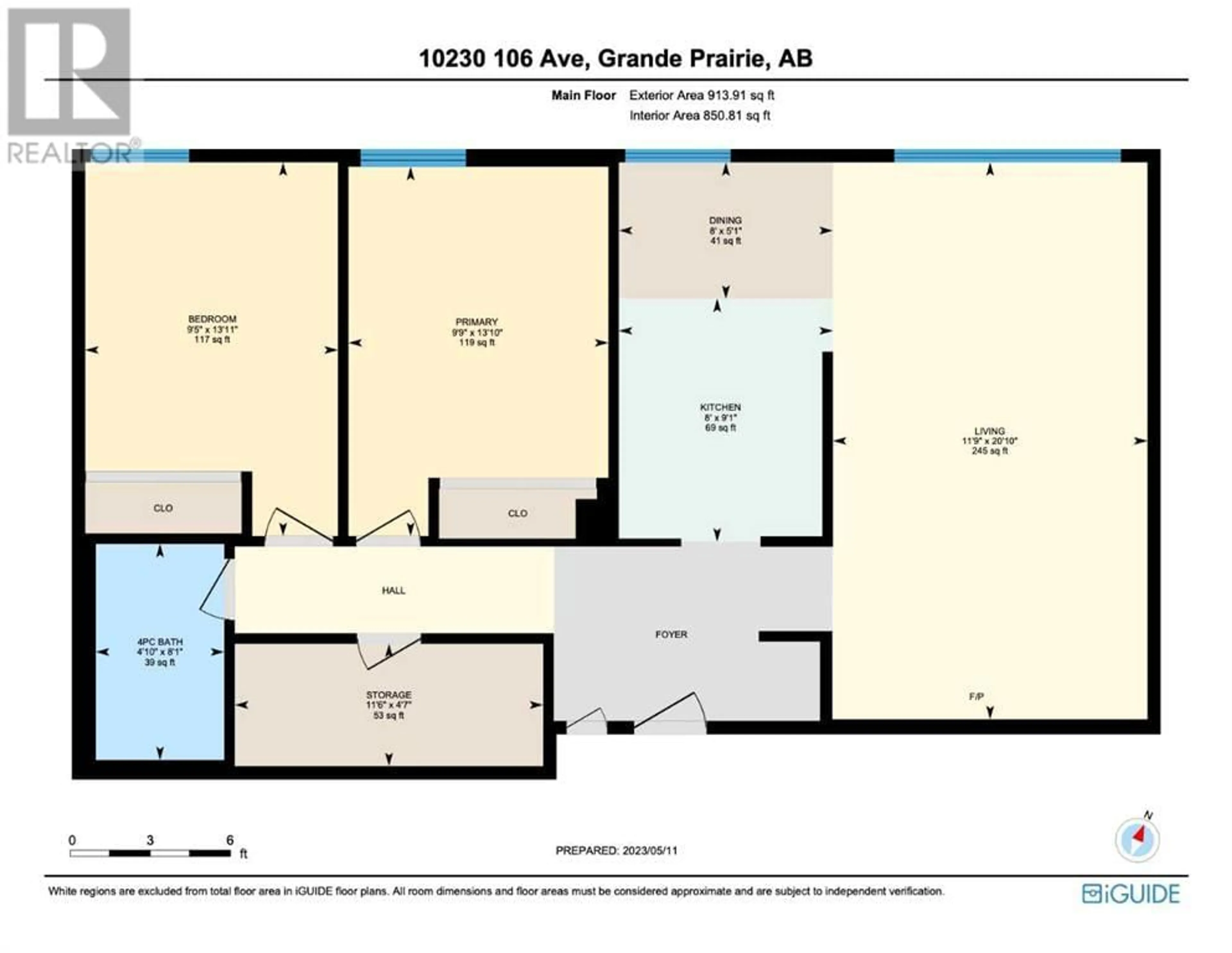 Floor plan for 408 10230 106 Avenue, Grande Prairie Alberta T8V5G8