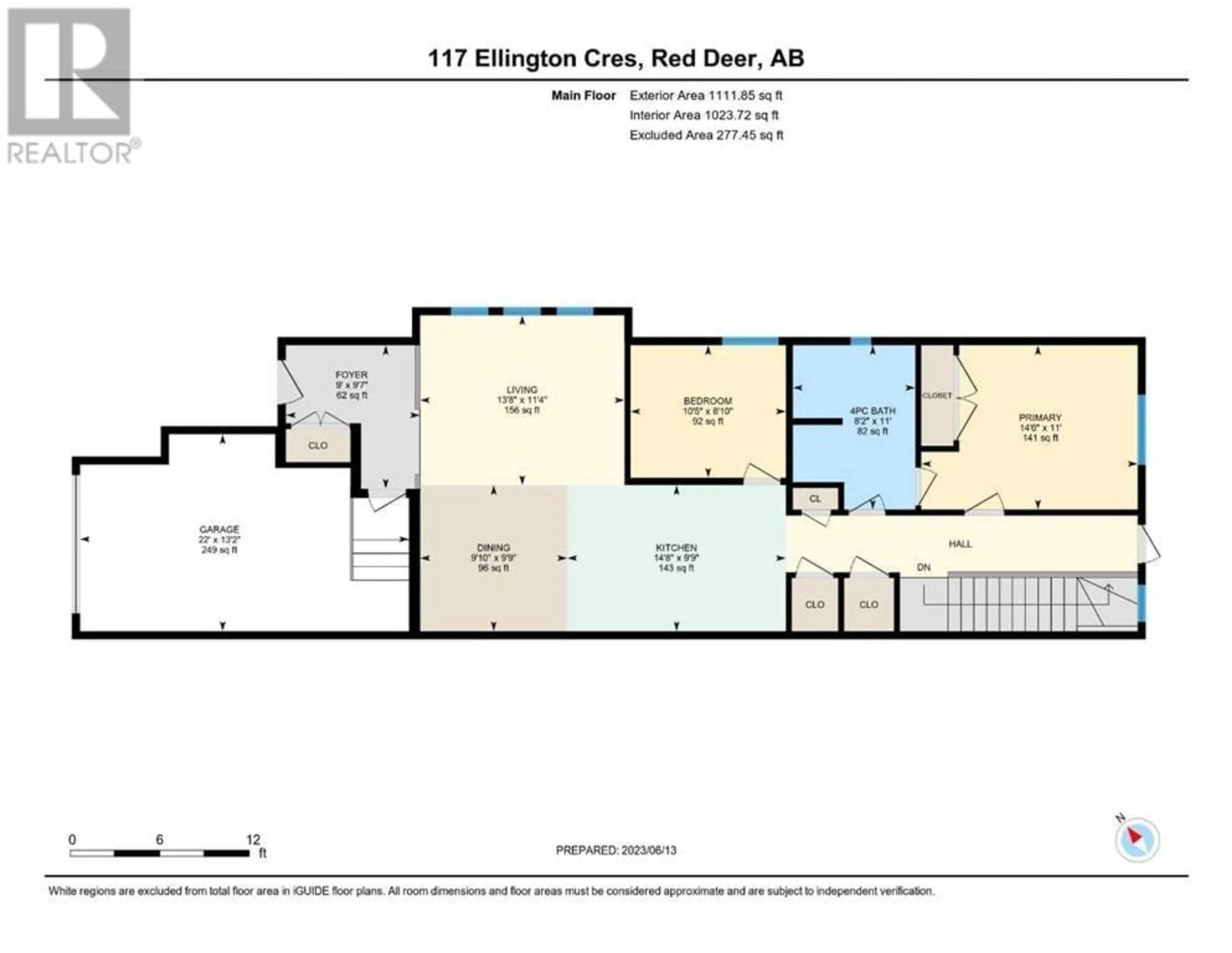 Floor plan for 17 Ellington Crescent, Red Deer Alberta T4E1A6