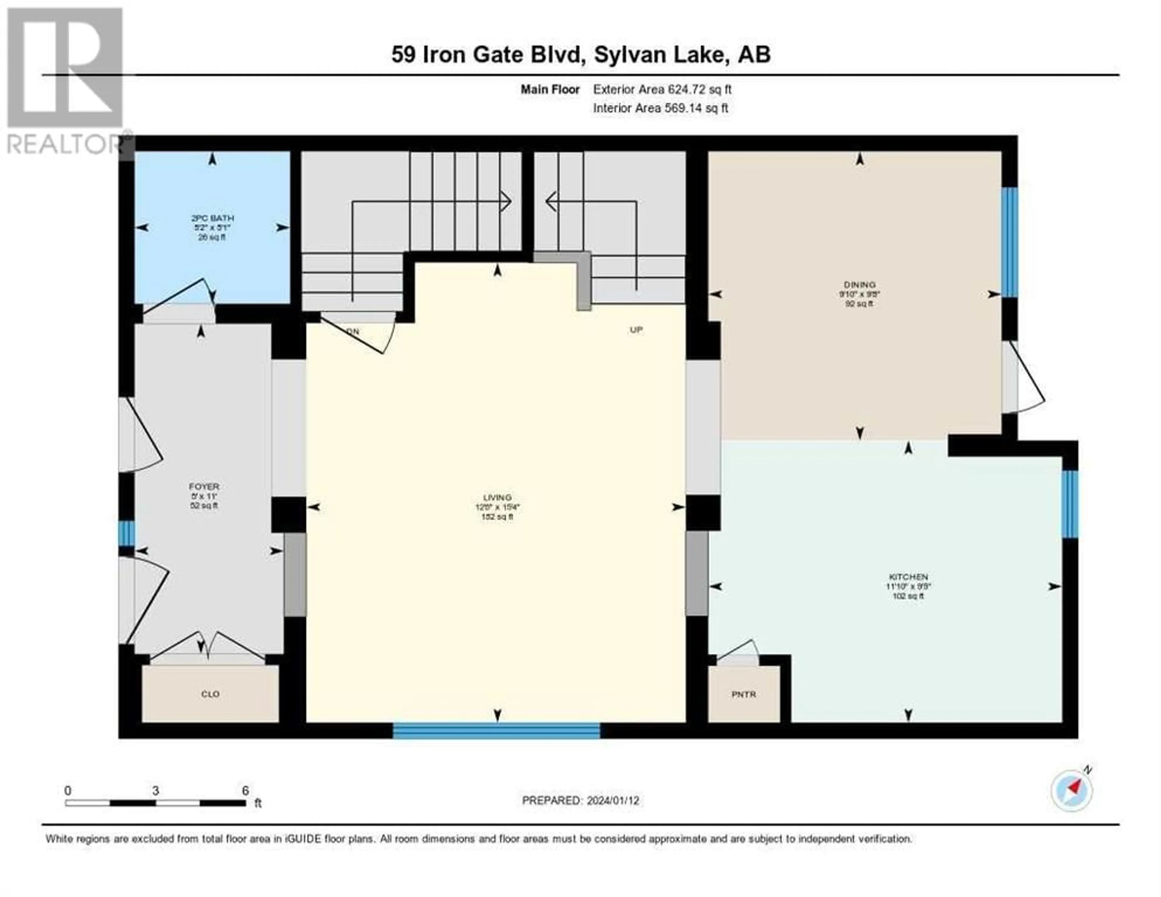 Floor plan for 59 Iron Gate Boulevard, Sylvan Lake Alberta T4S0T6