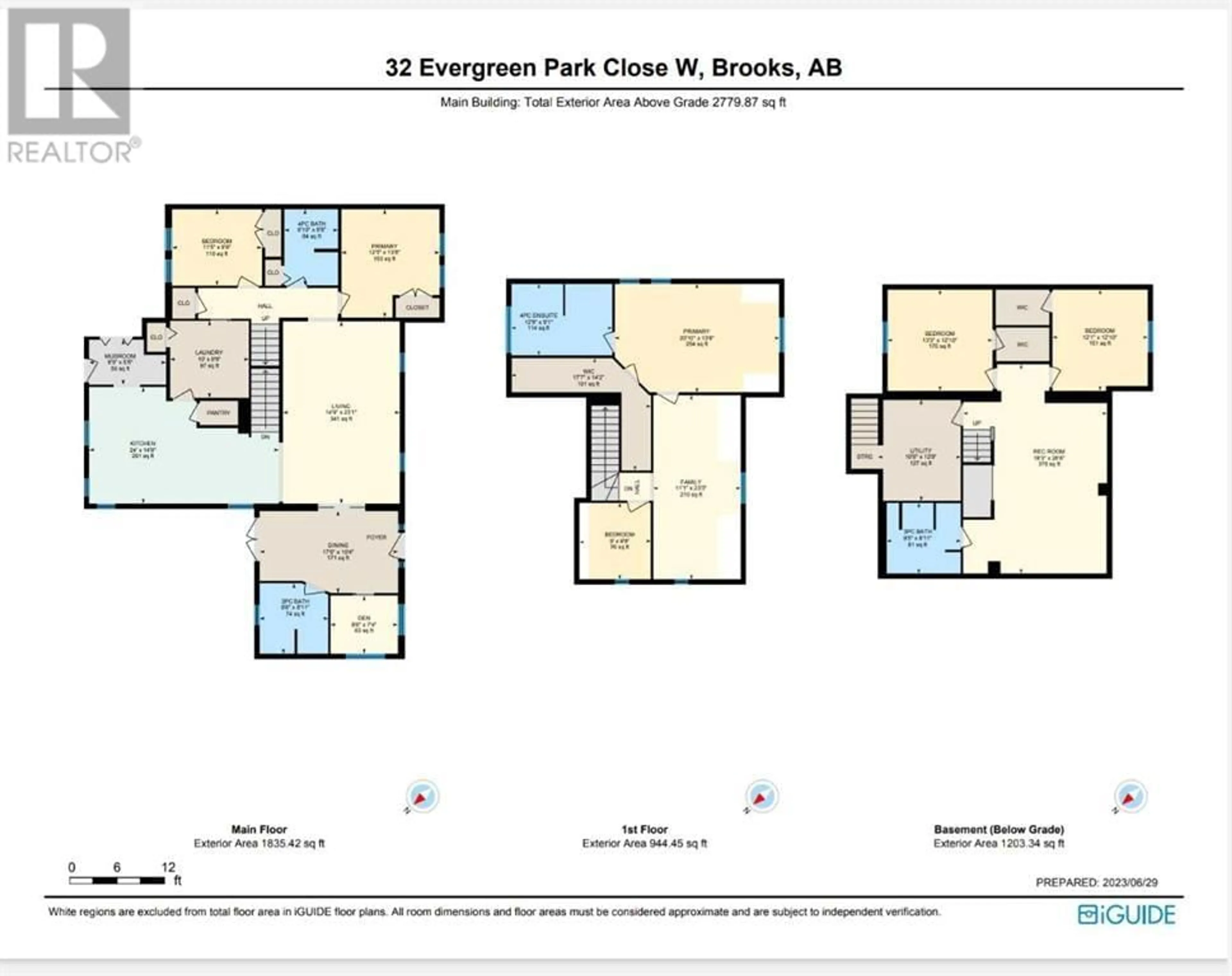 Floor plan for 32 Evergreen Park Close W, Brooks Alberta T1R0A9