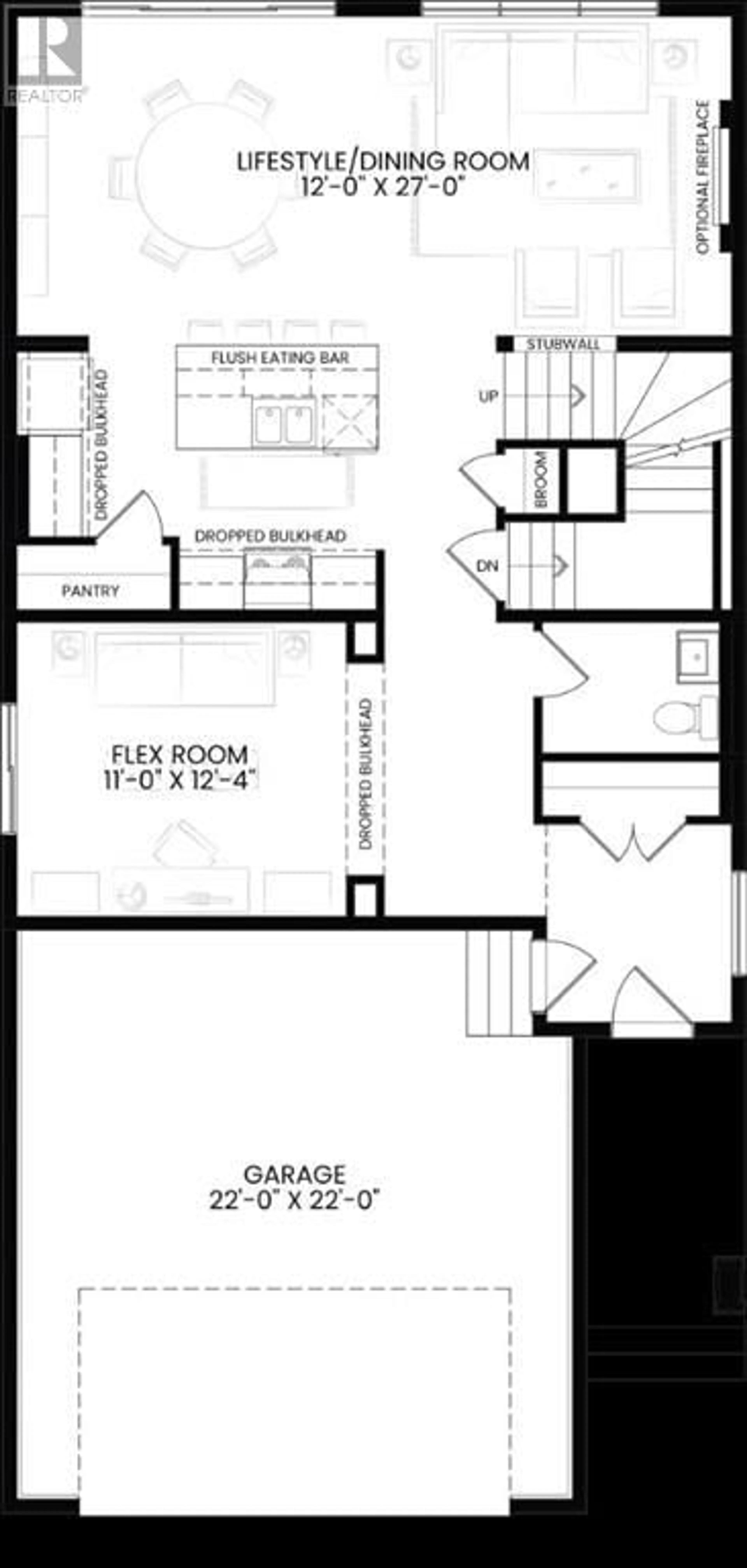 Floor plan for 107 Monterey Place SE, High River Alberta T1V0K3