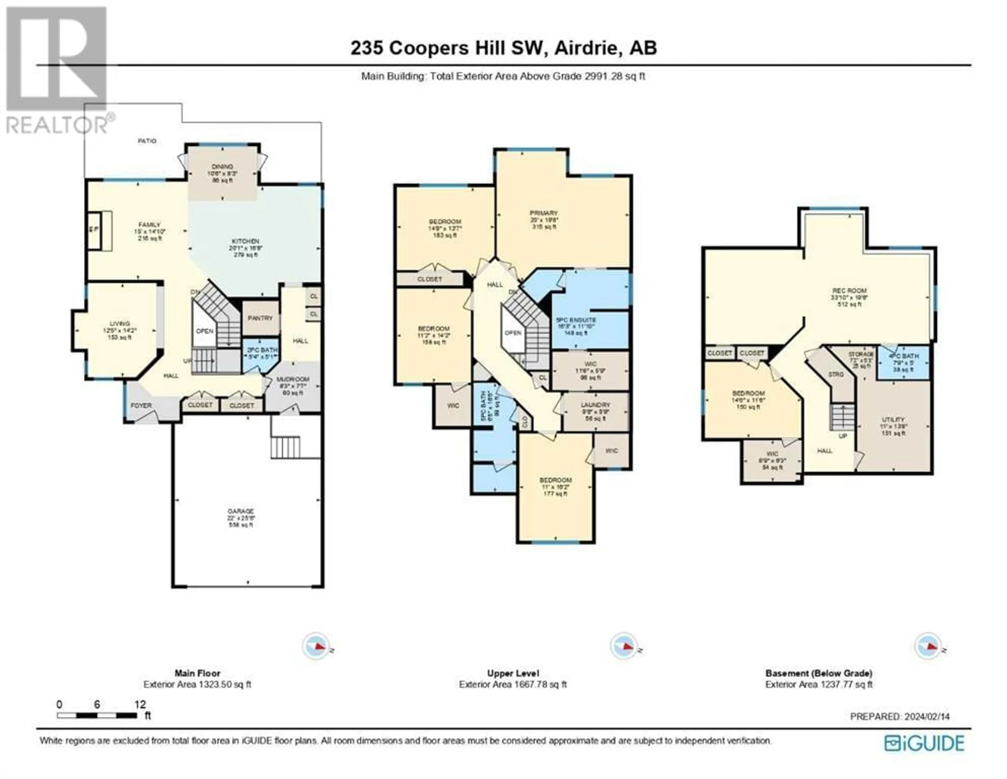 Floor plan for 235 Coopers Hill SW, Airdrie Alberta T4B0R9