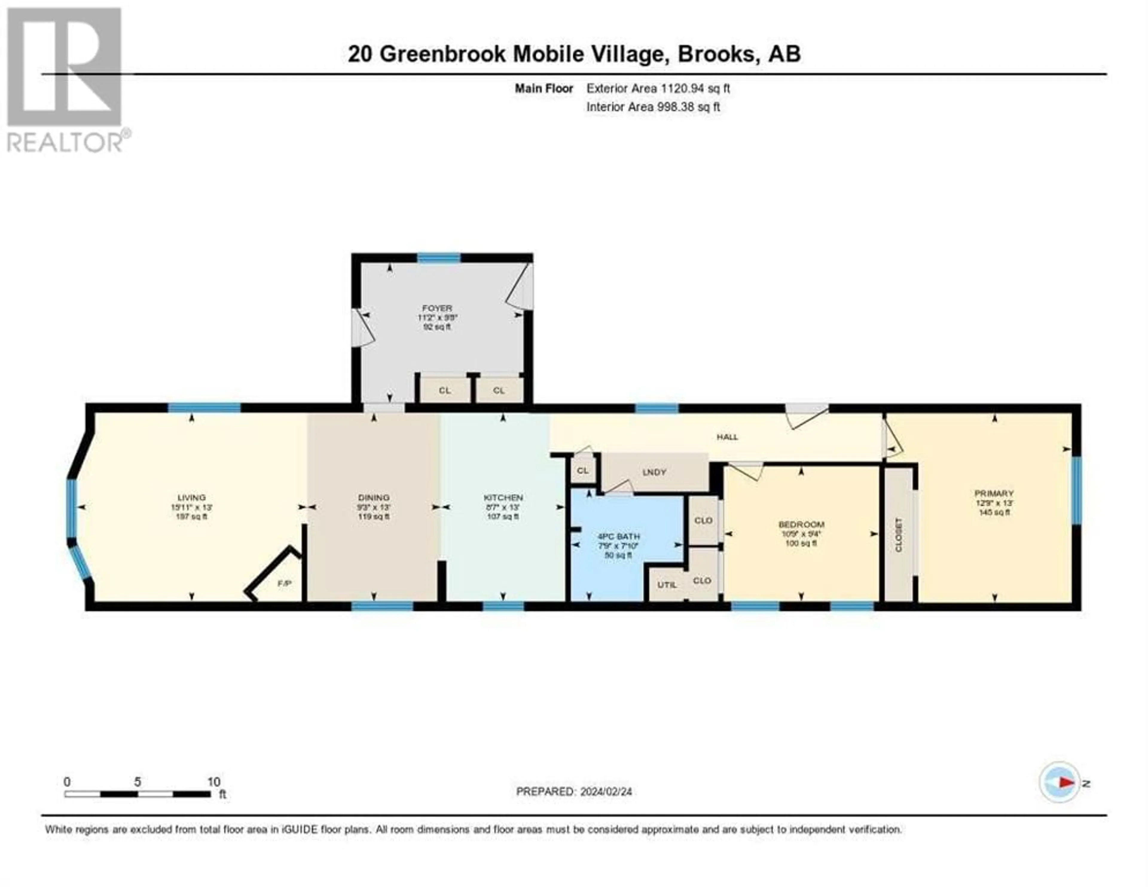 Floor plan for 20 Greenbrook Village, Brooks Alberta T1R0R8