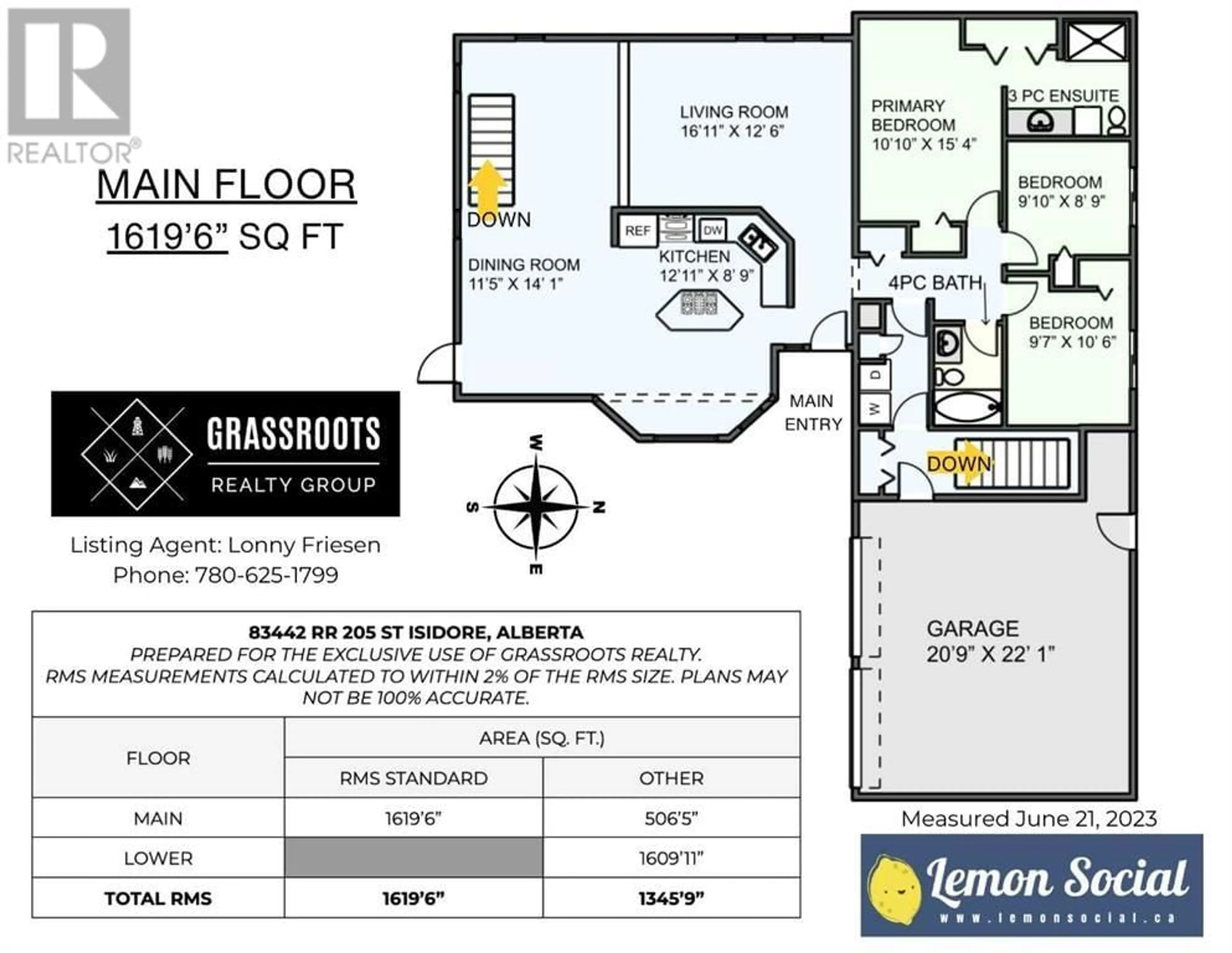 Floor plan for 83442 Range Road 205, Rural Northern Sunrise County Alberta T8S1T1