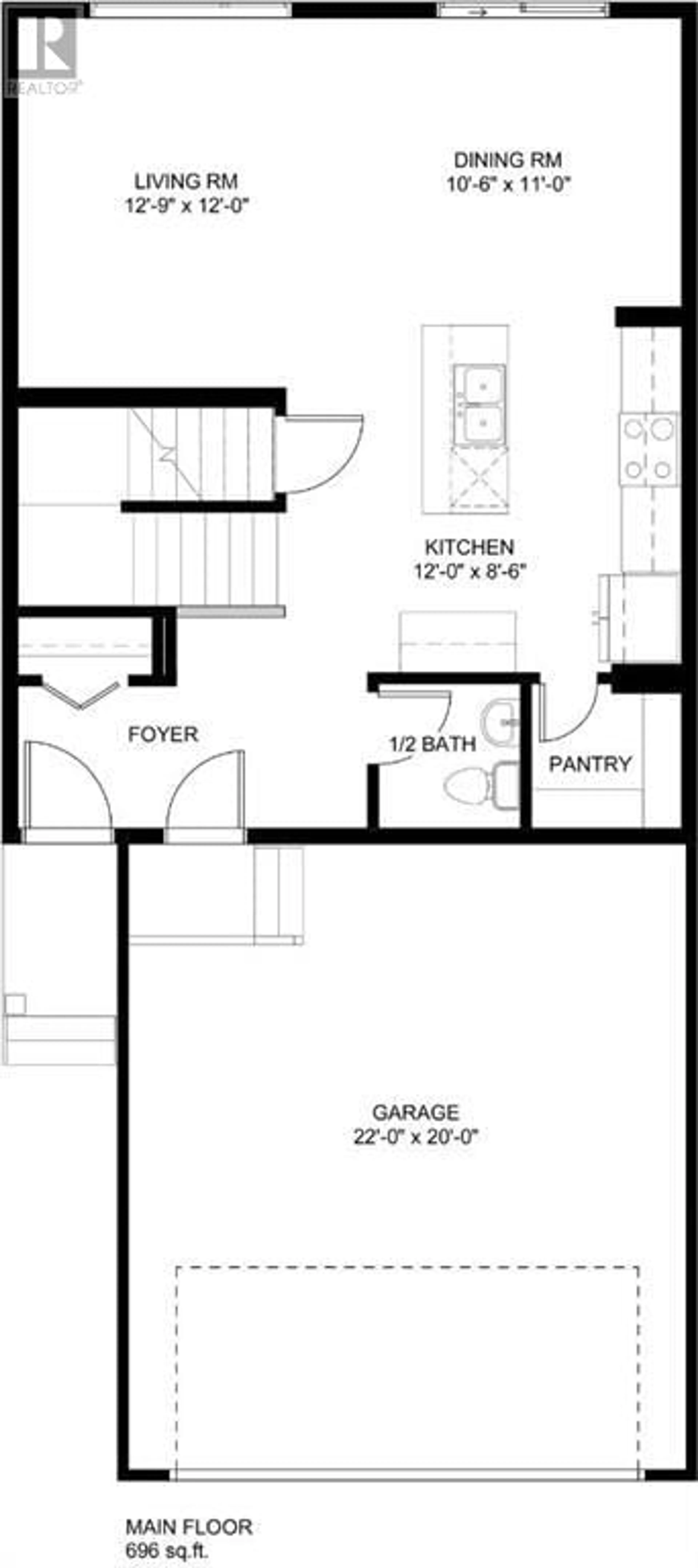 Floor plan for 117 Mann Drive, Penhold Alberta T0M1R0