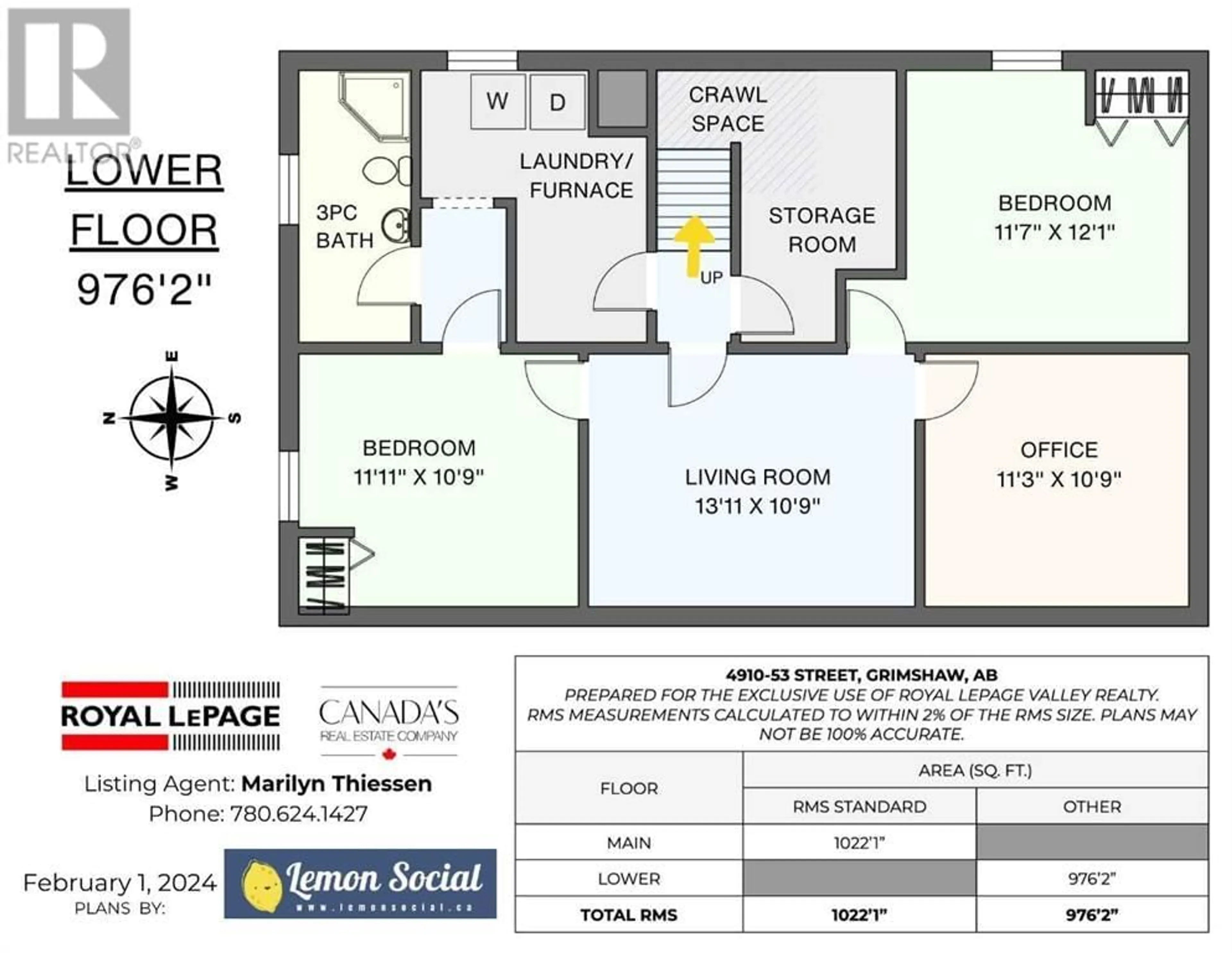 Floor plan for 4910 53 Street, Grimshaw Alberta T0H1W0