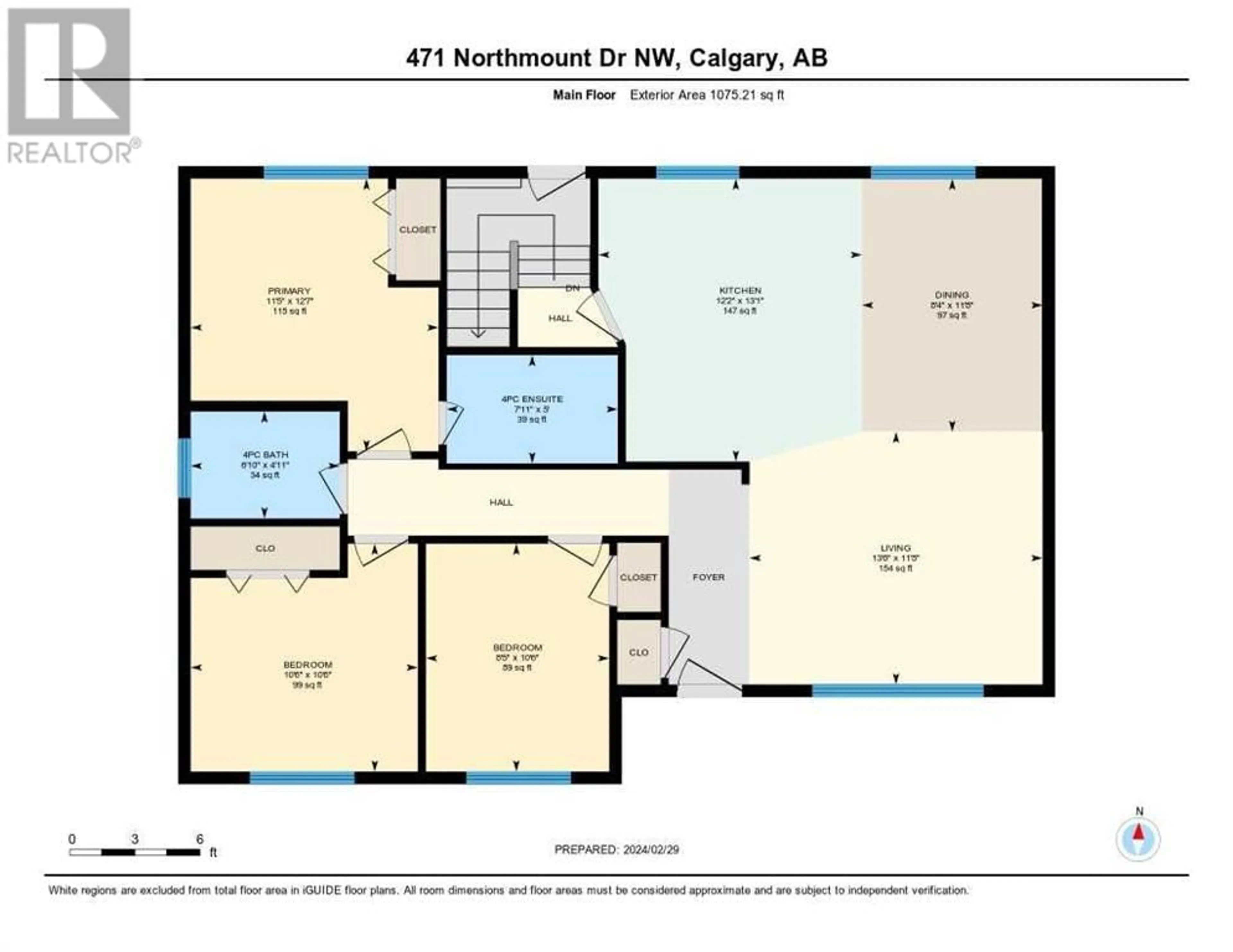 Floor plan for 471 Northmount Drive NW, Calgary Alberta T2K3J1
