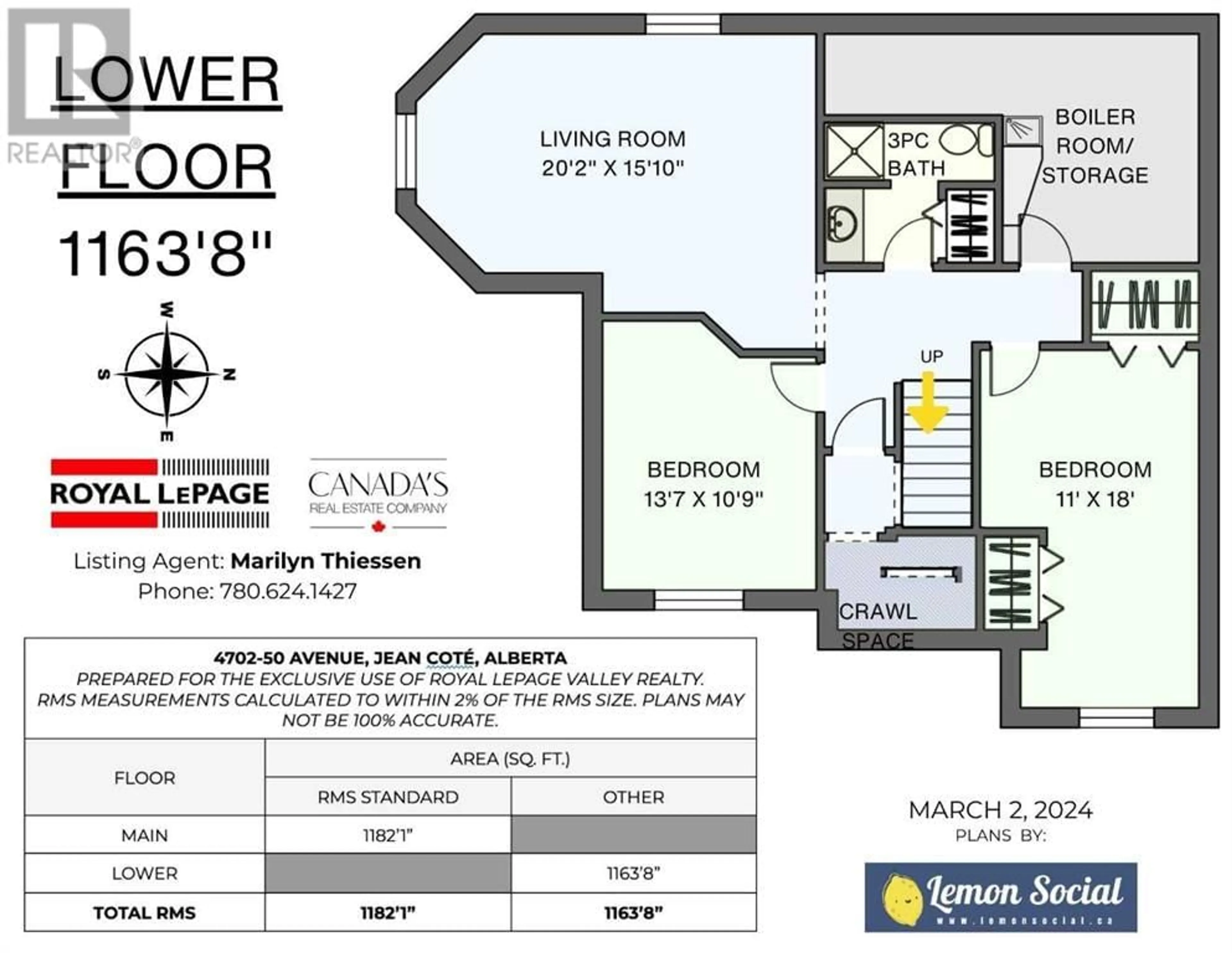 Floor plan for 4702 50 Avenue, Rural Smoky River No. 130, M.D. of Alberta T0H2E0