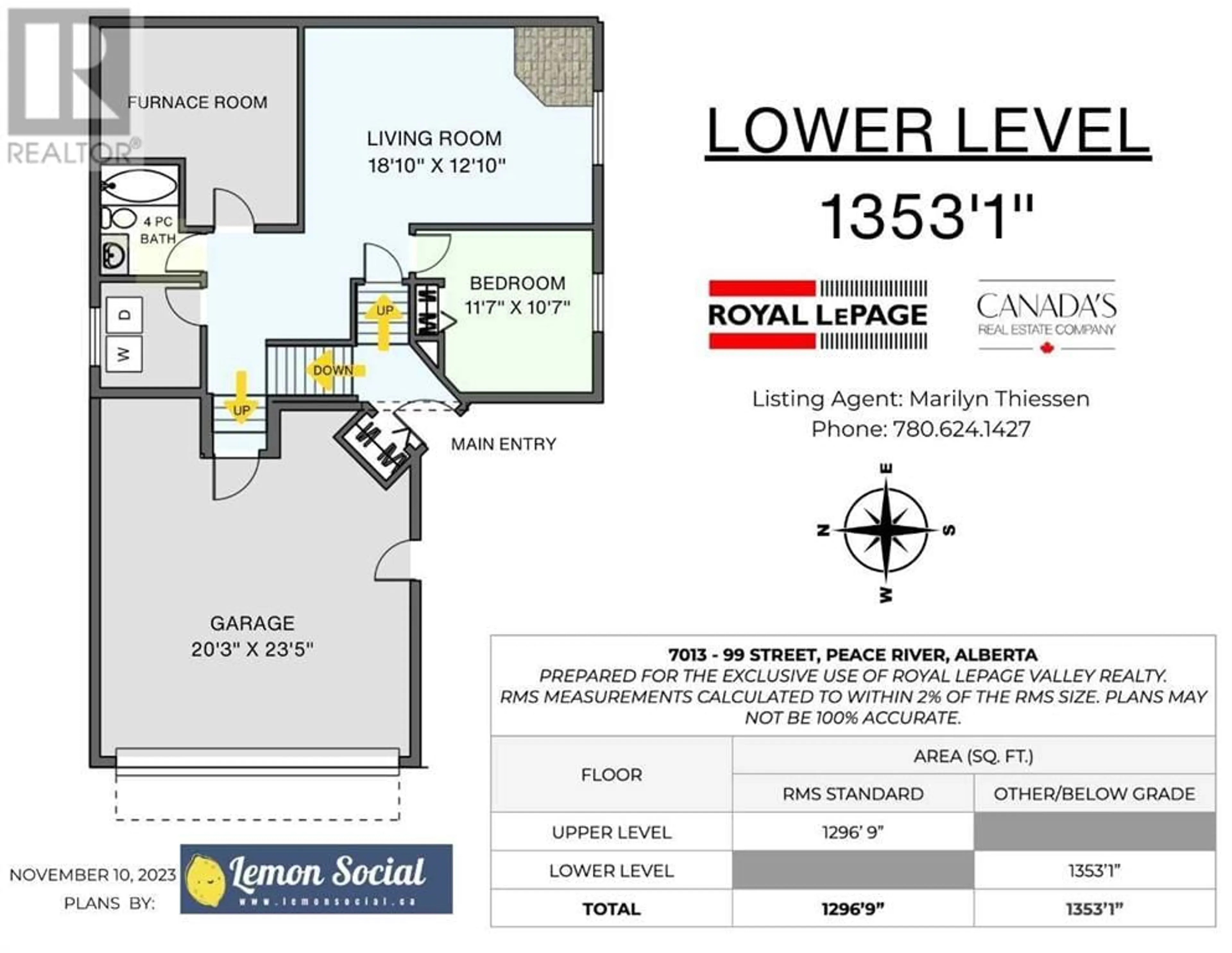 Floor plan for 7013 99 Street, Peace River Alberta T8S1B4