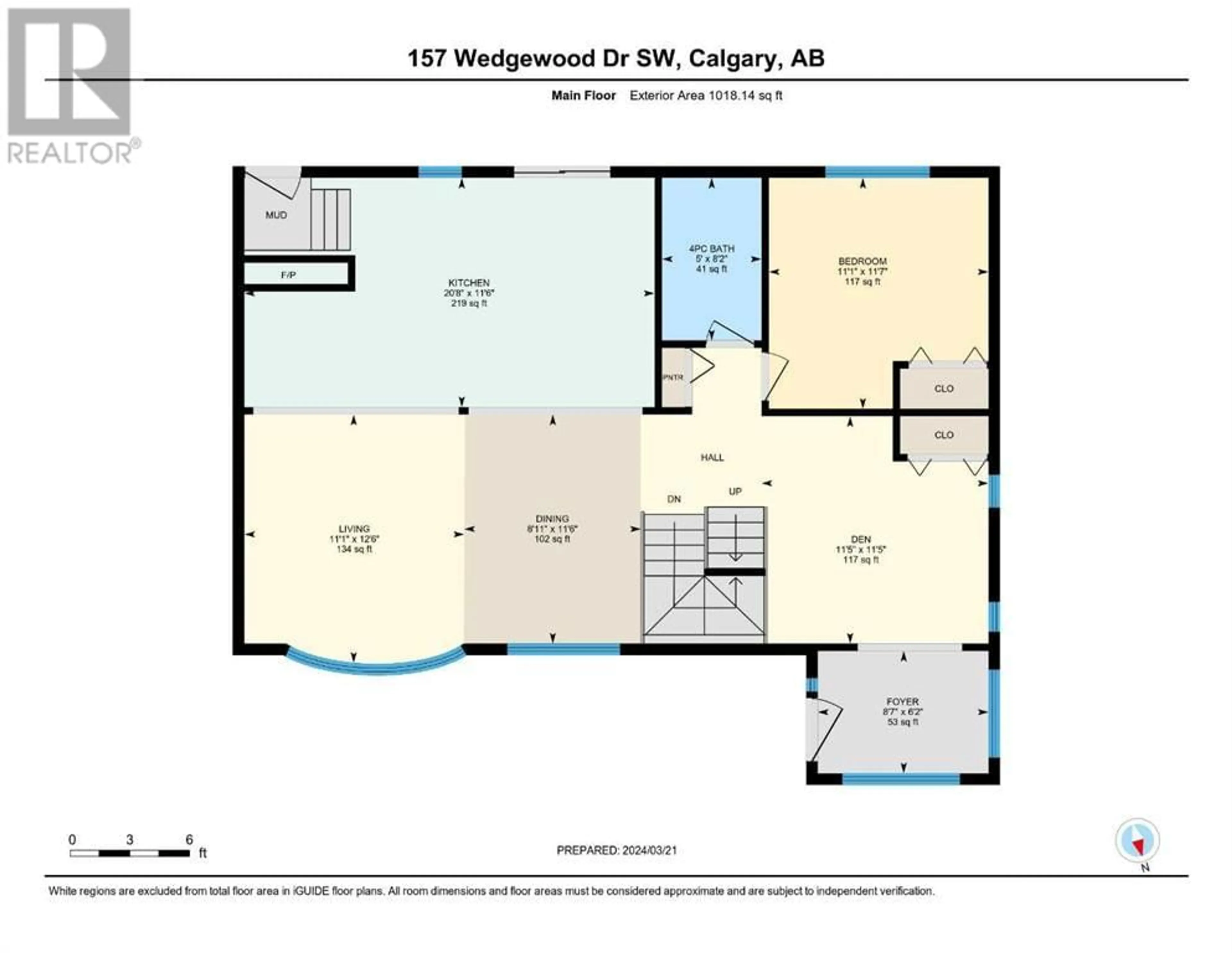 Floor plan for 157 Wedgewood Drive SW, Calgary Alberta T3C3G9