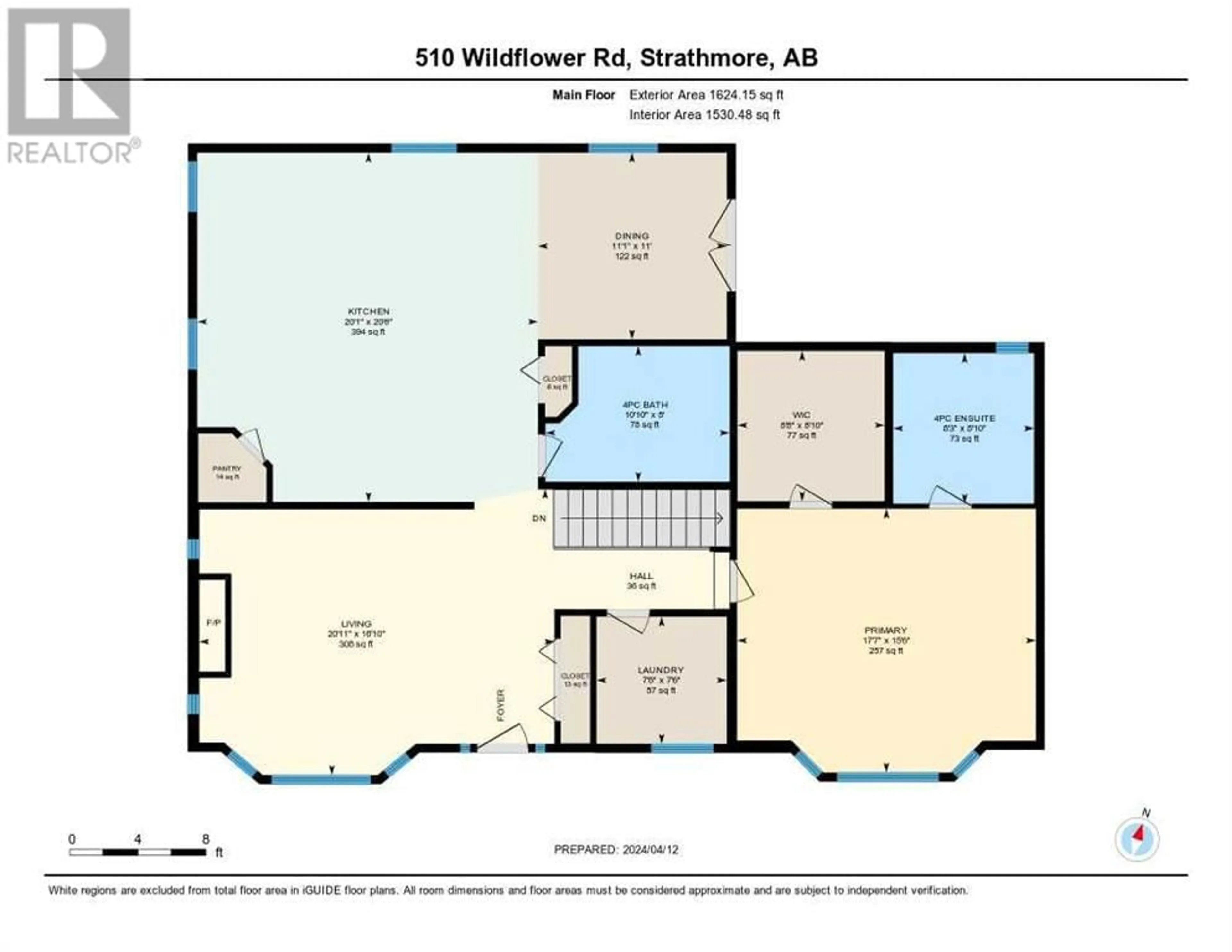 Floor plan for 510 Wildflower Road NW, Strathmore Alberta T1P1J6