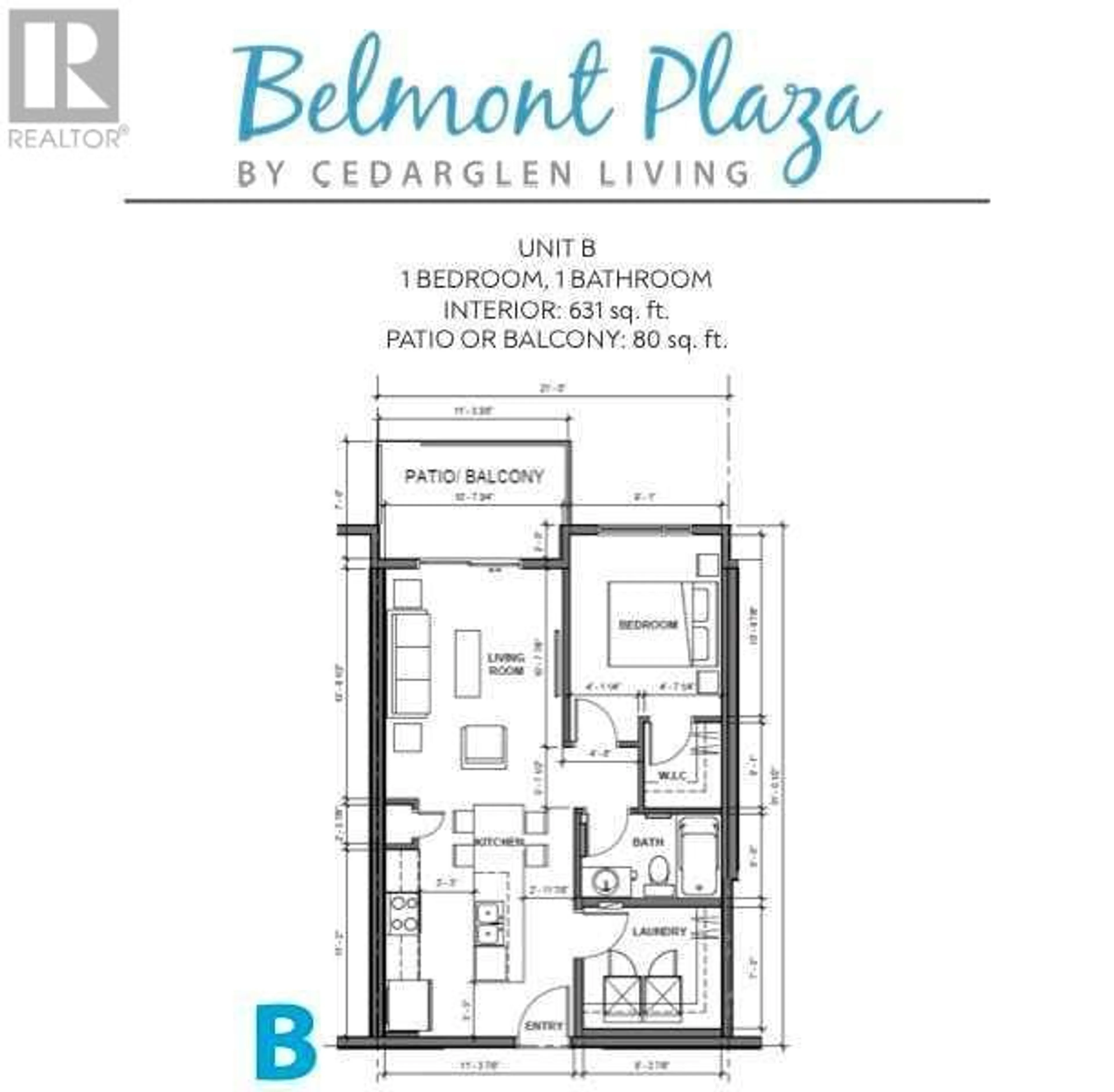 Floor plan for 1111 550 Belmont Street SW, Calgary Alberta T0L0X0