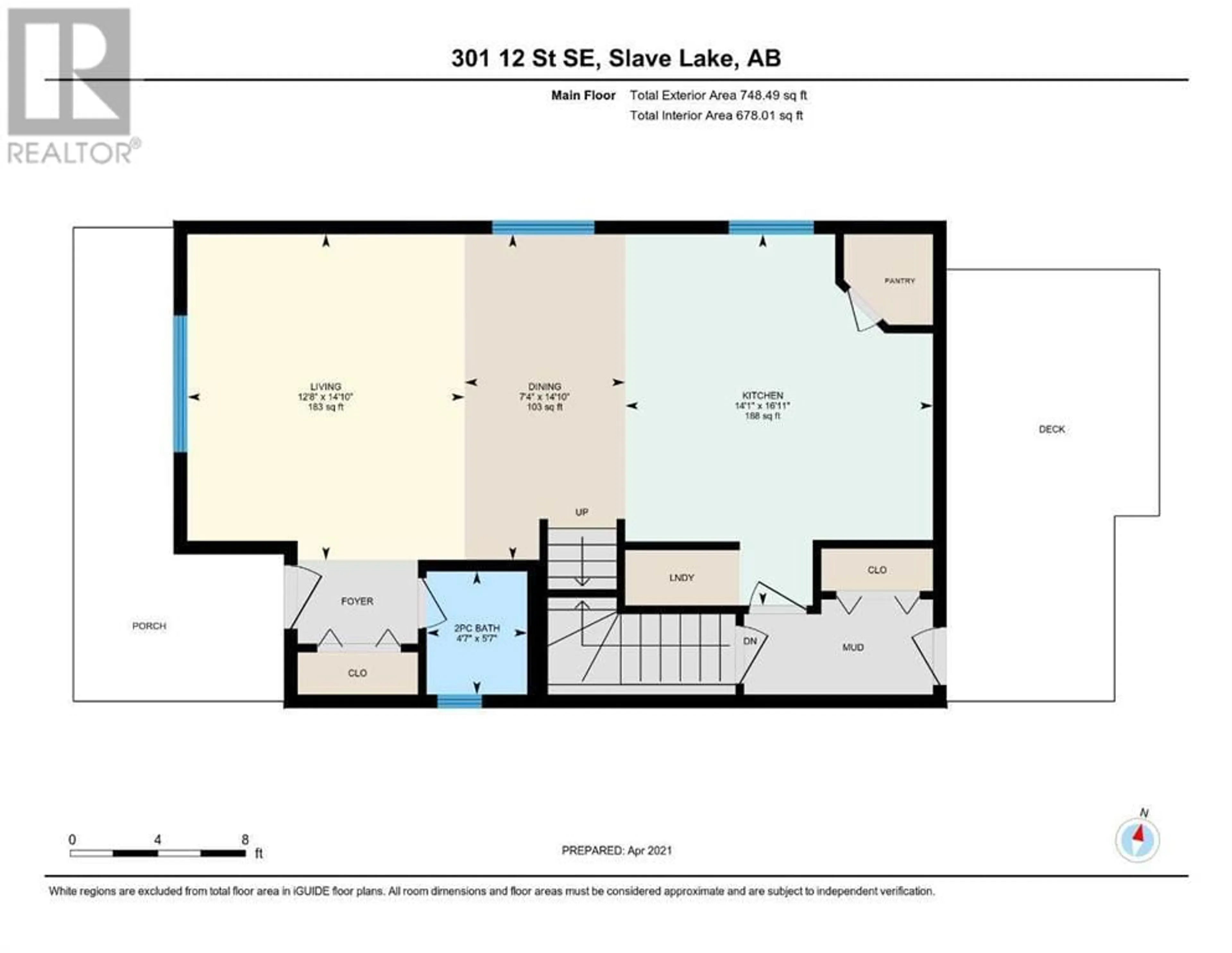 Floor plan for 301 12 Street SE, Slave Lake Alberta T0G2A3