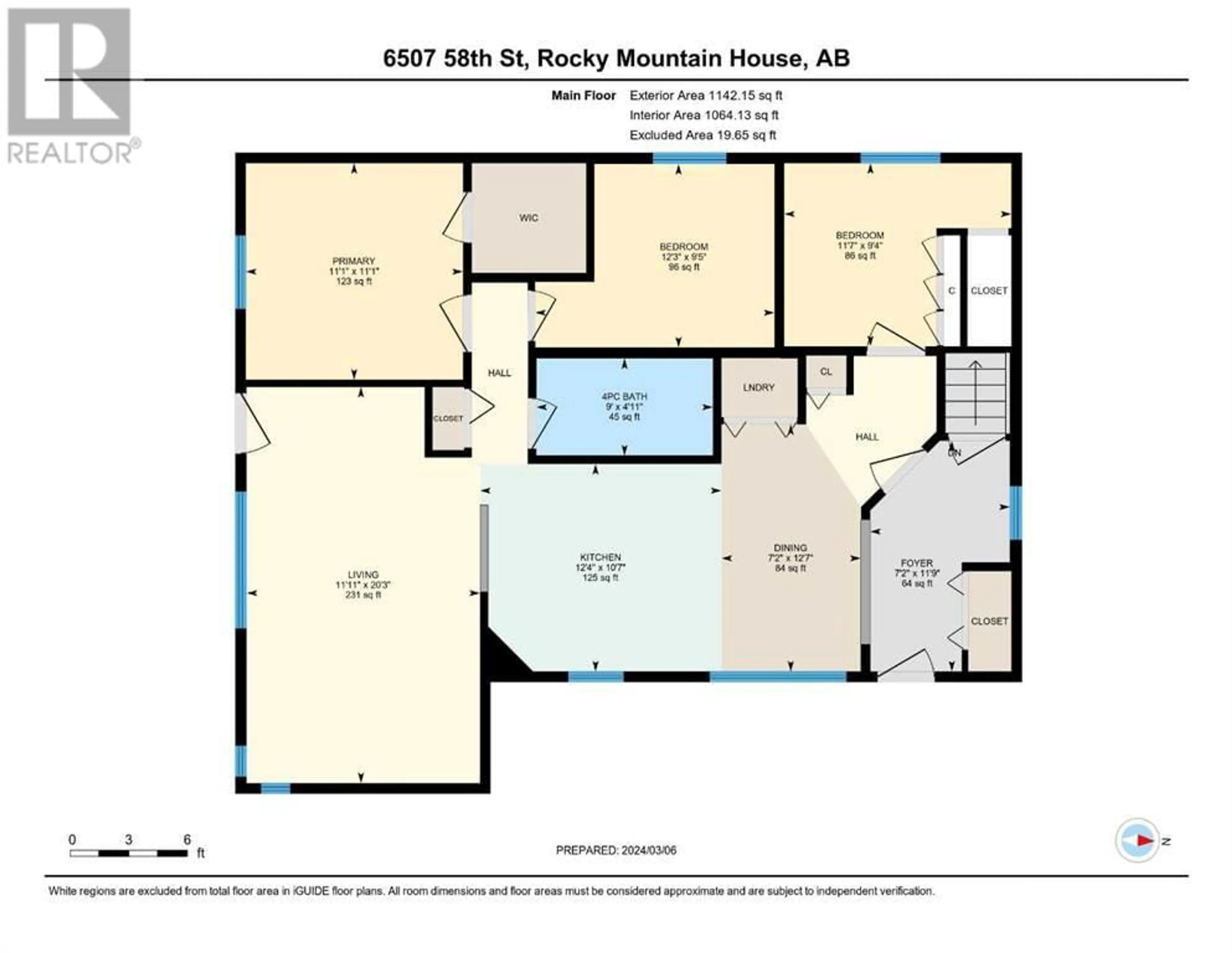 Floor plan for 6507 58 Street, Rocky Mountain House Alberta T4T1N6