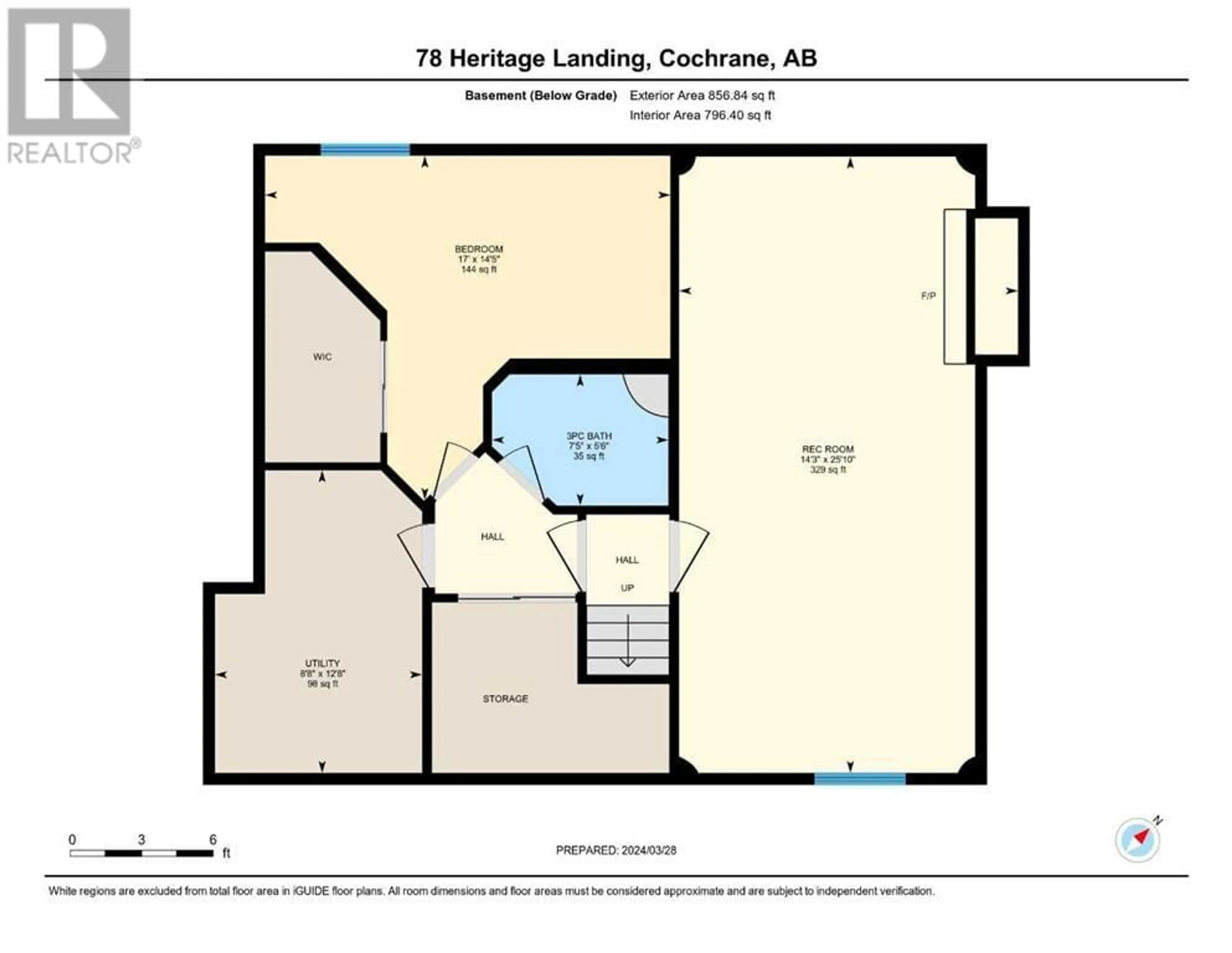 Floor plan for 78 Heritage Landing, Cochrane Alberta T4C0E3