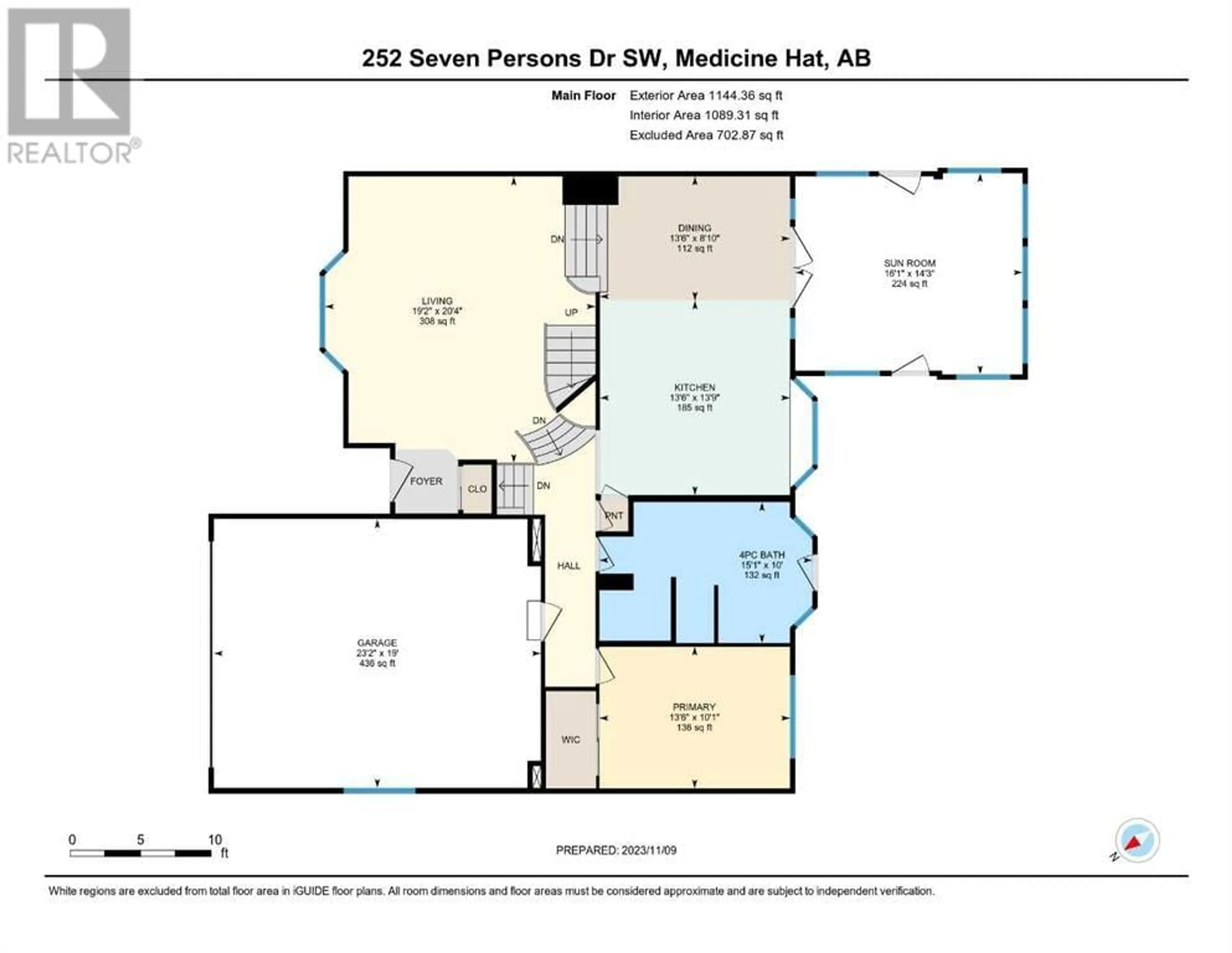 Floor plan for 252 Seven Persons Drive SW, Medicine Hat Alberta T1B2C9
