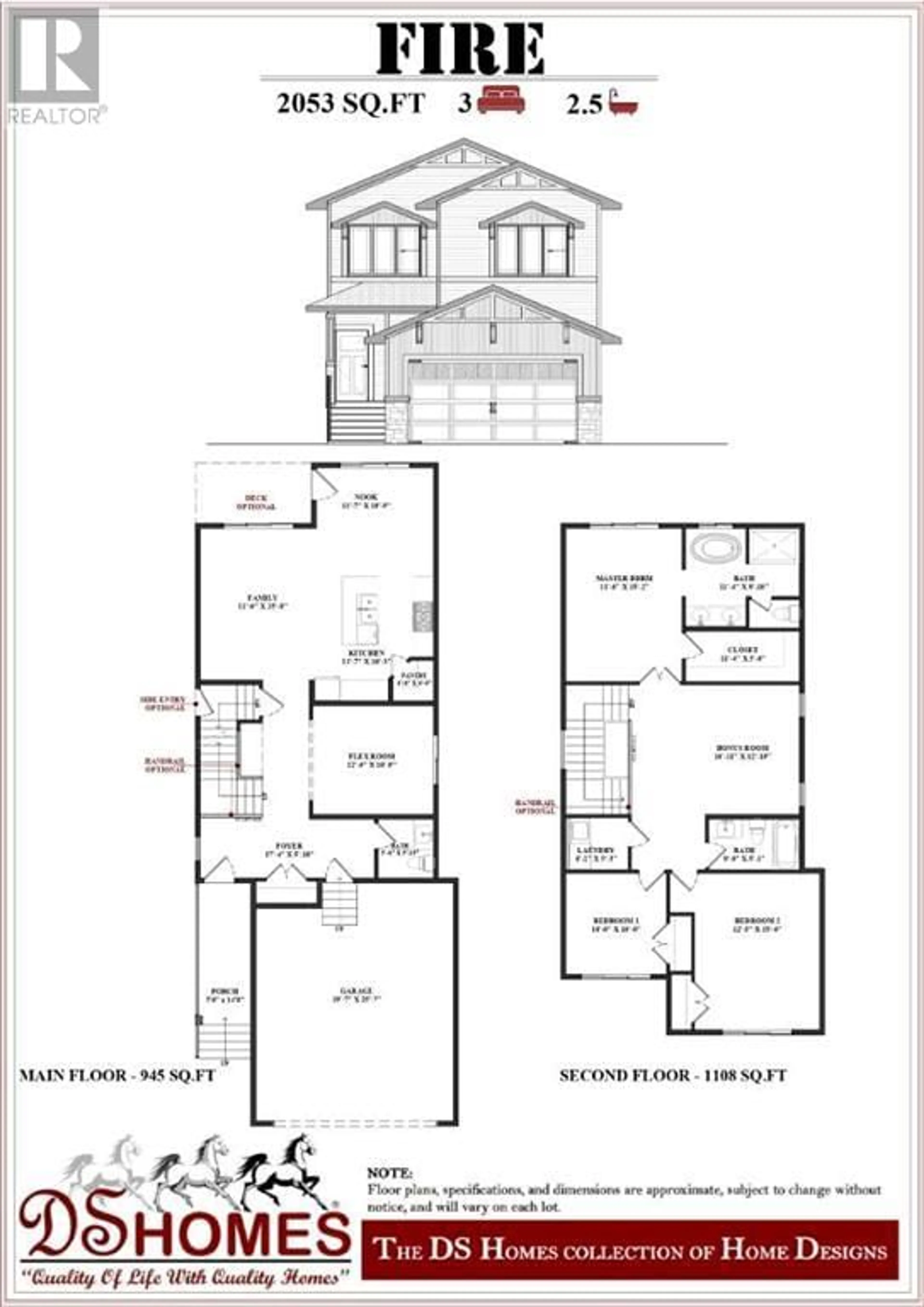 Floor plan for 502 Clydesdale Way, Cochrane Alberta T4C3B5