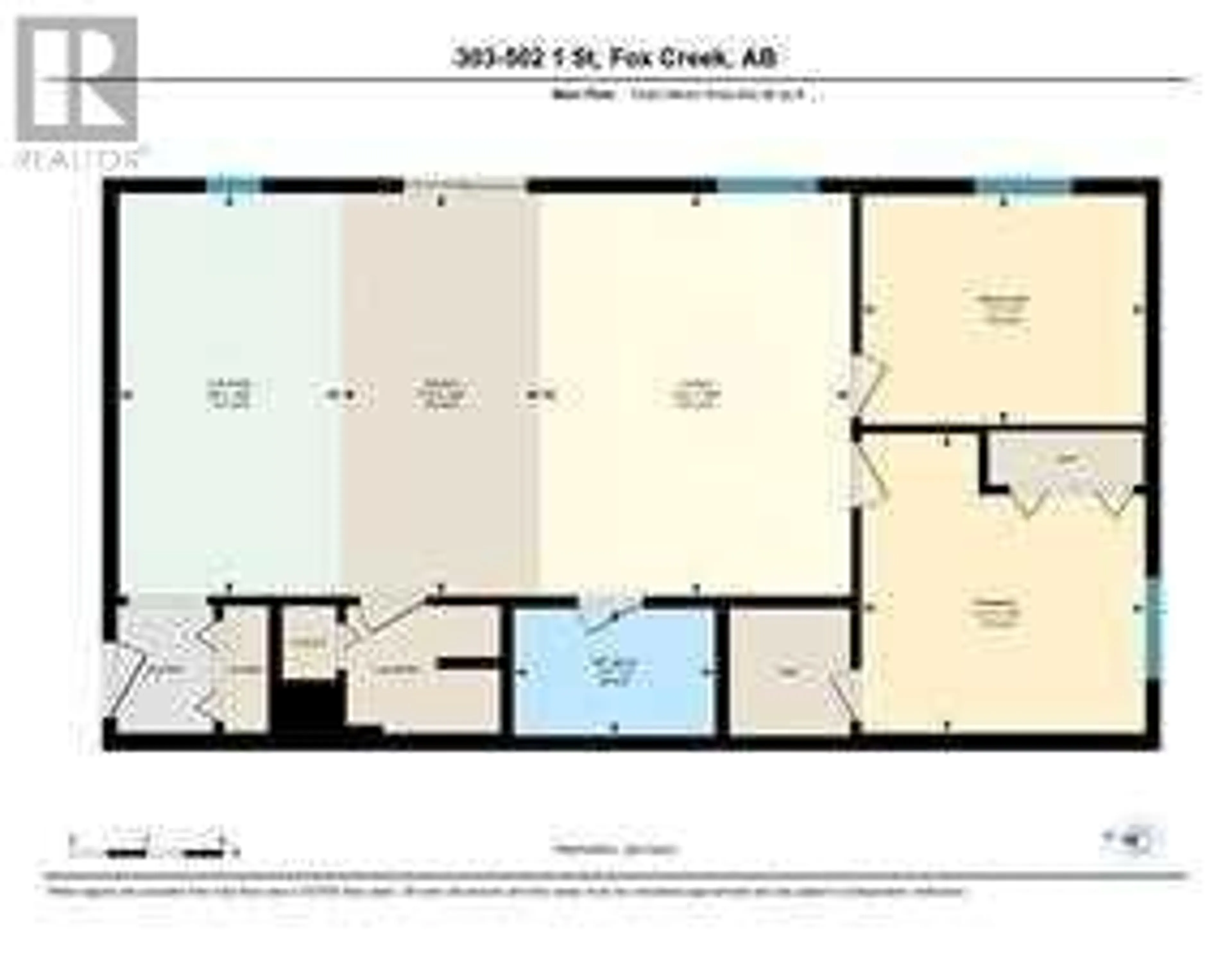Floor plan for 303 502 1 st, Fox Creek Alberta T0H1P0