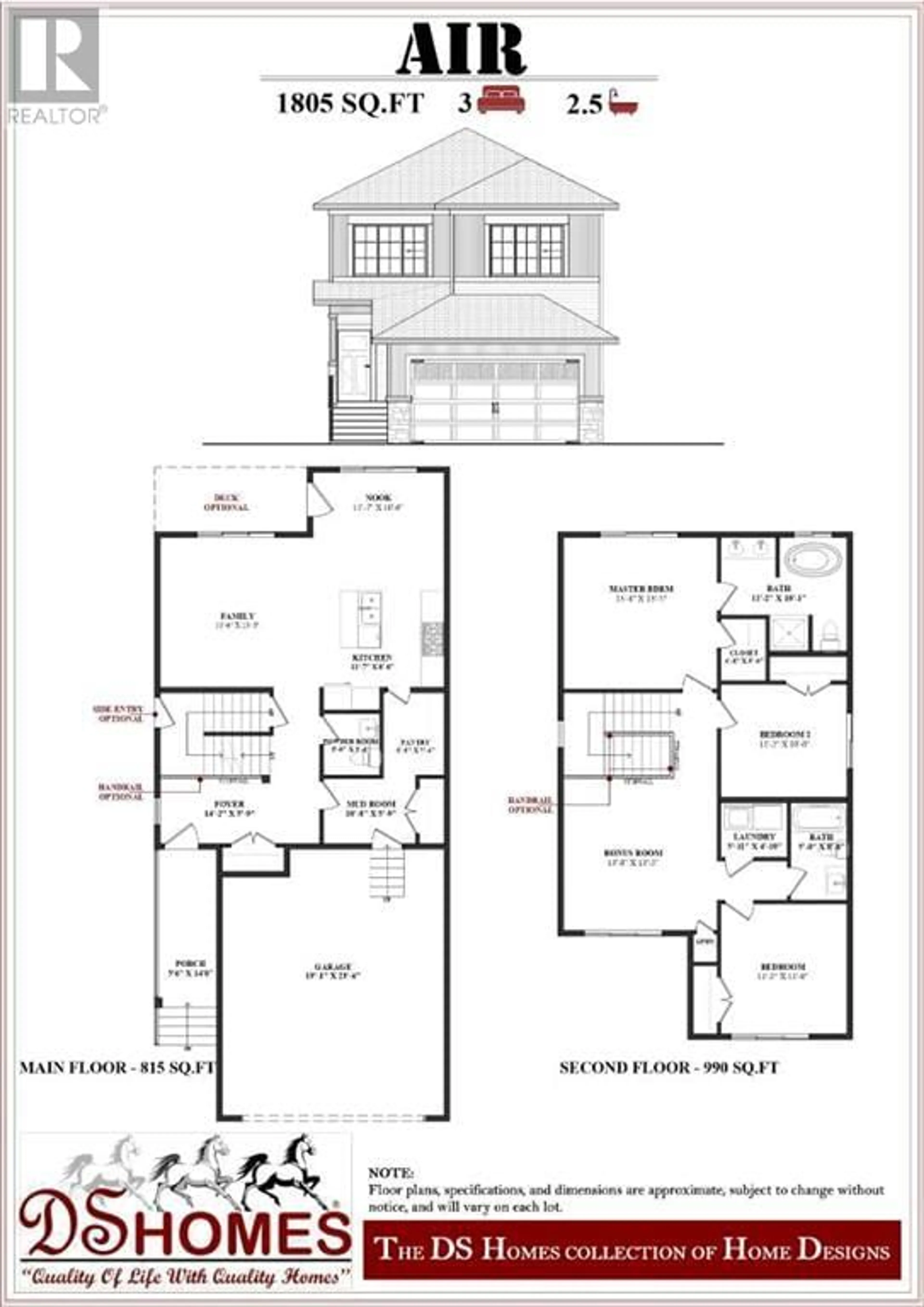 Floor plan for 510 Clydesdale Way, Cochrane Alberta T4C3B5