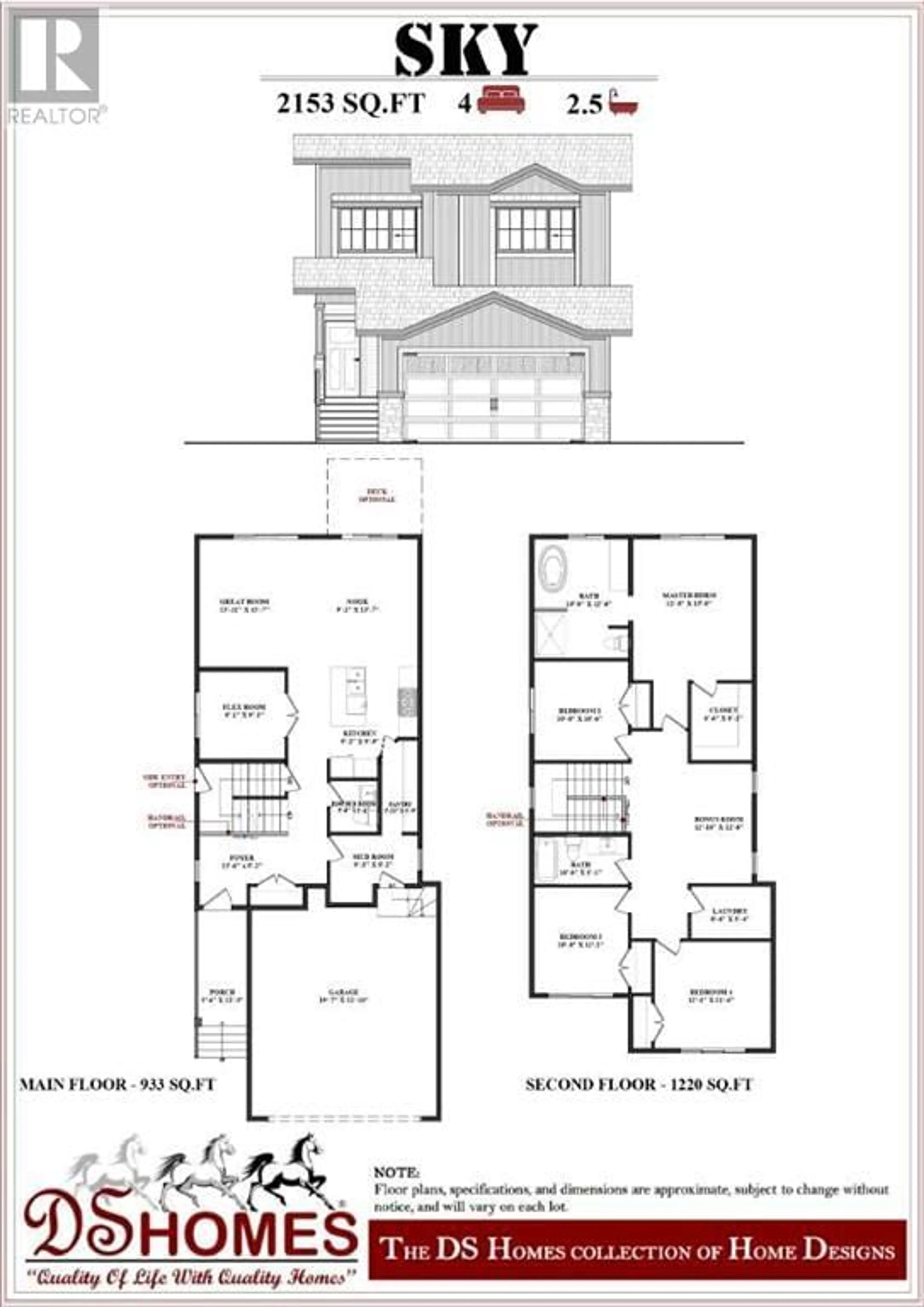 Floor plan for 514 Clydesdale Way, Cochrane Alberta T4C3B5