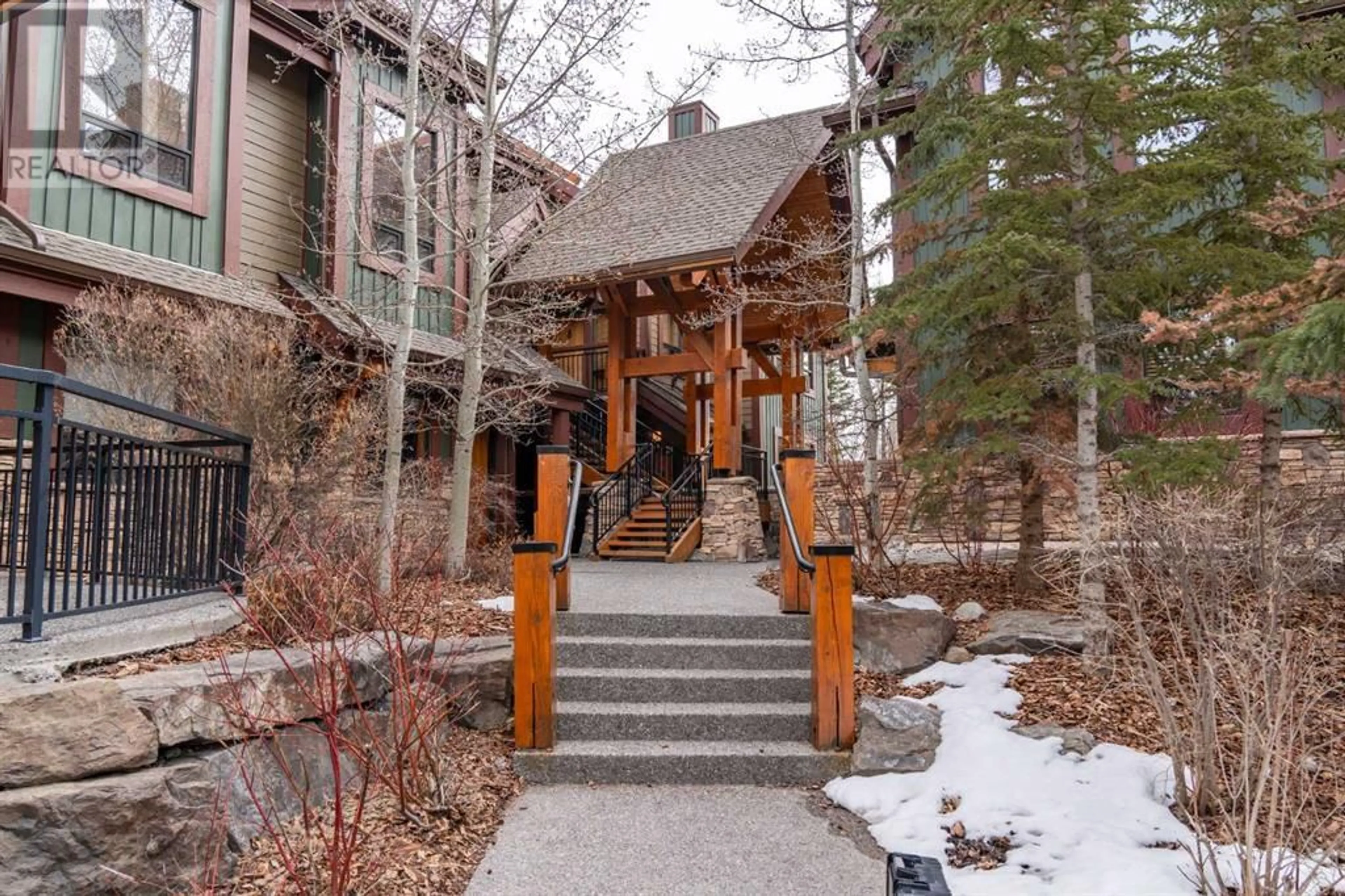 A pic from exterior of the house or condo for 215 107 Armstrong Place, Canmore Alberta T1W0A5