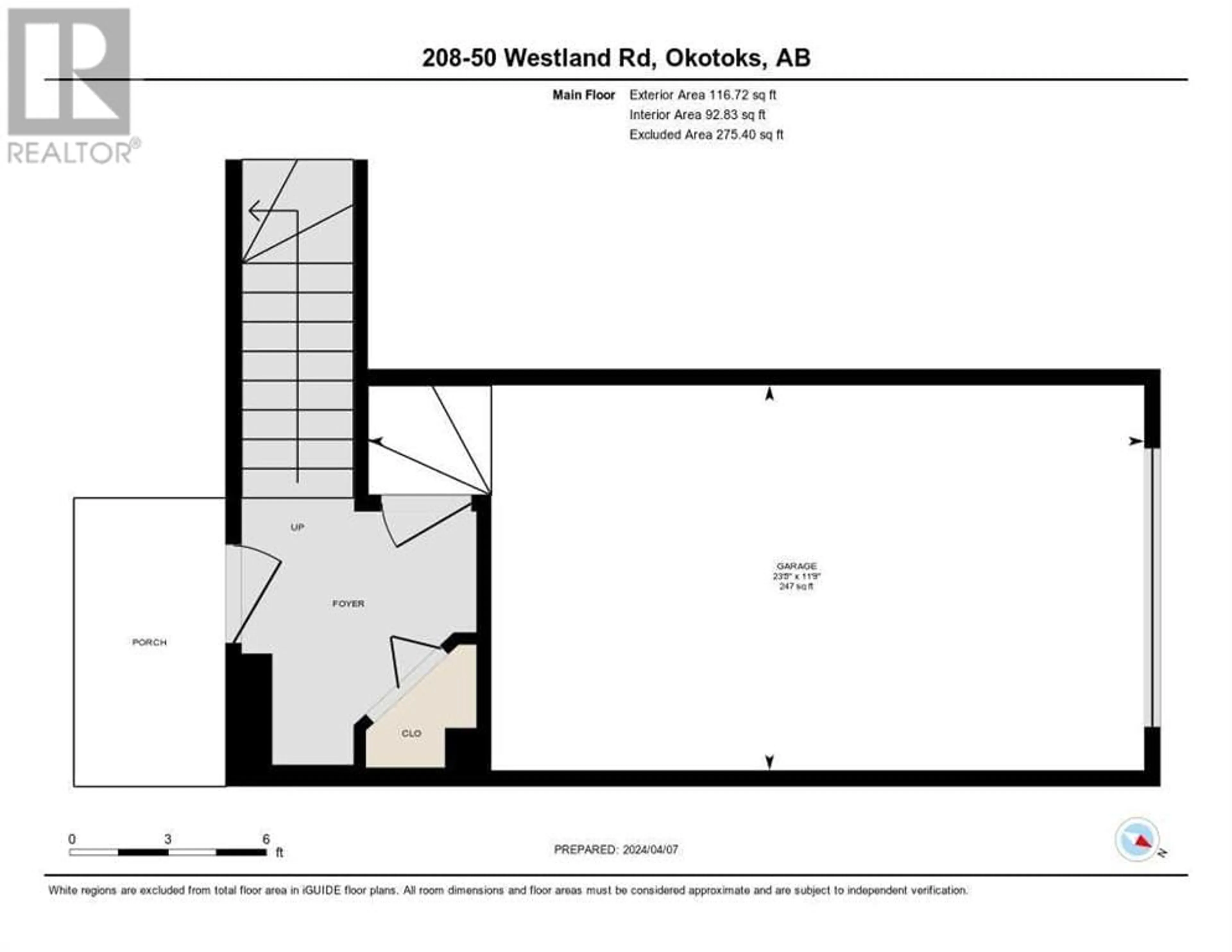 Floor plan for 208 50 Westland Road, Okotoks Alberta T0L1T4