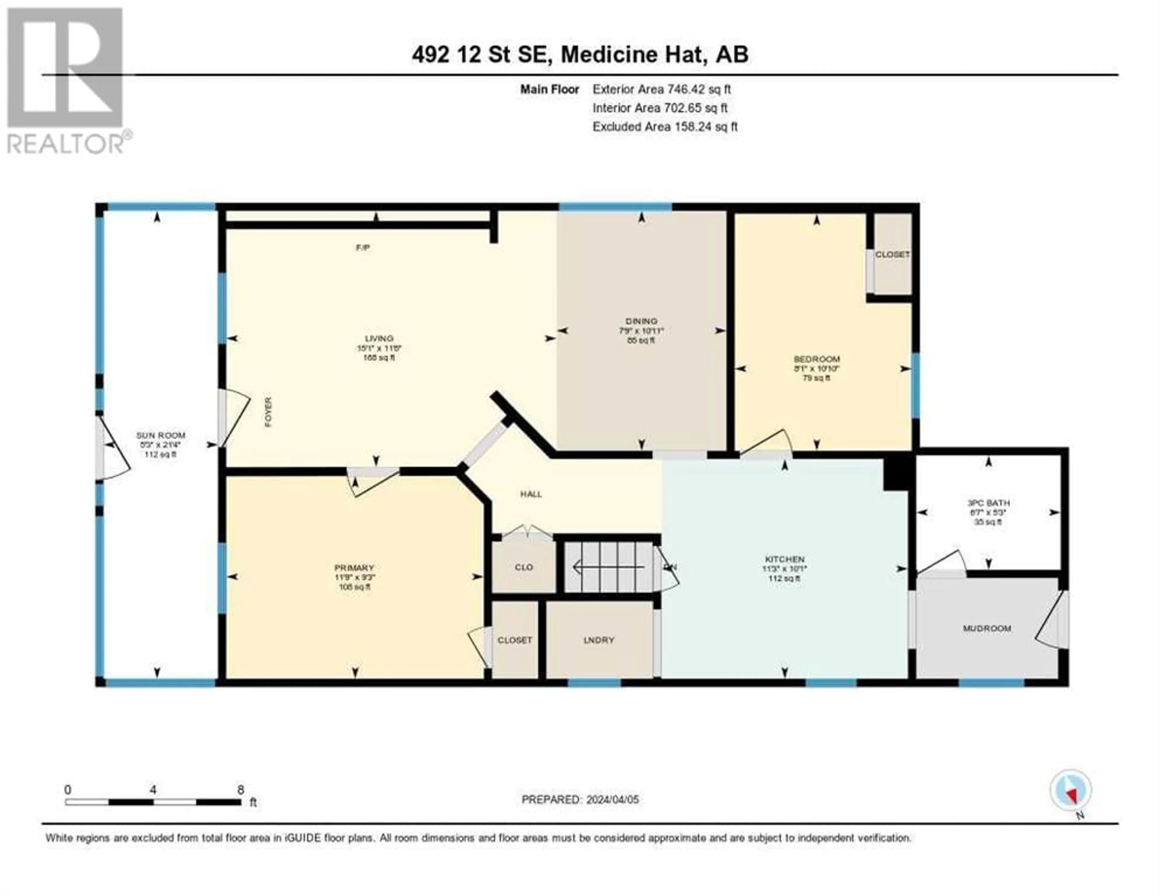 Floor plan for 492 12 Street SE, Medicine Hat Alberta T1A1V8