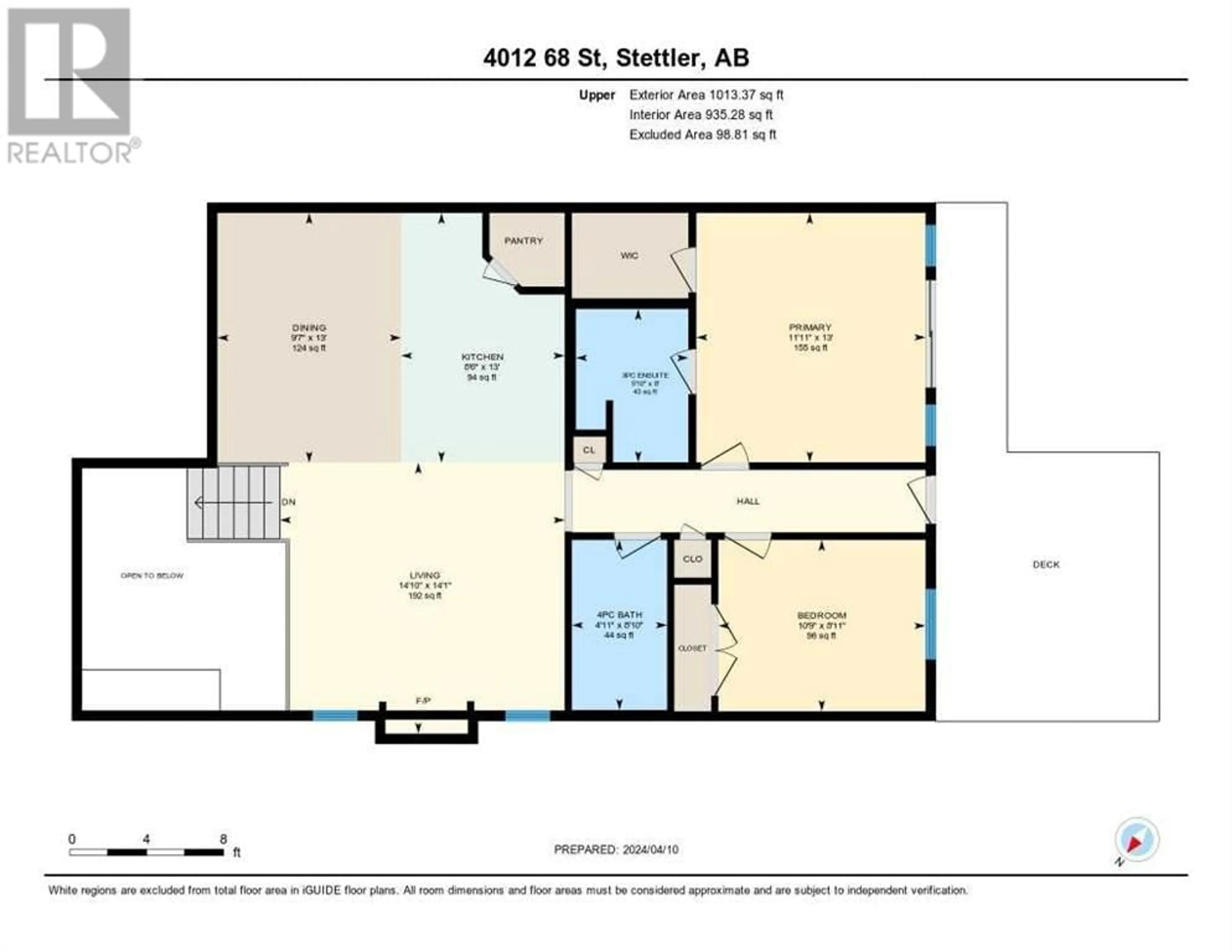 Floor plan for 4012 68 Street, Stettler Alberta T0C2L1
