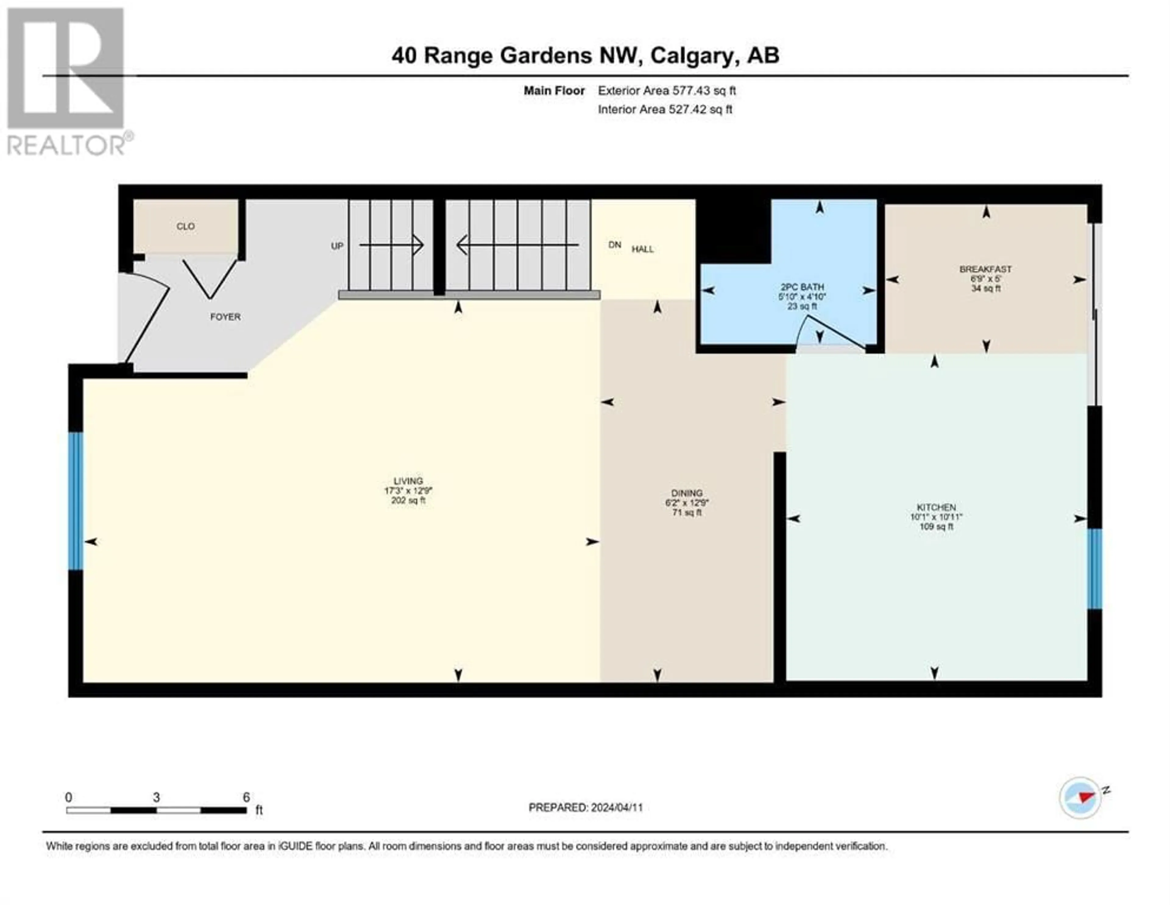 Floor plan for 40 Range Gardens NW, Calgary Alberta T3G2H2