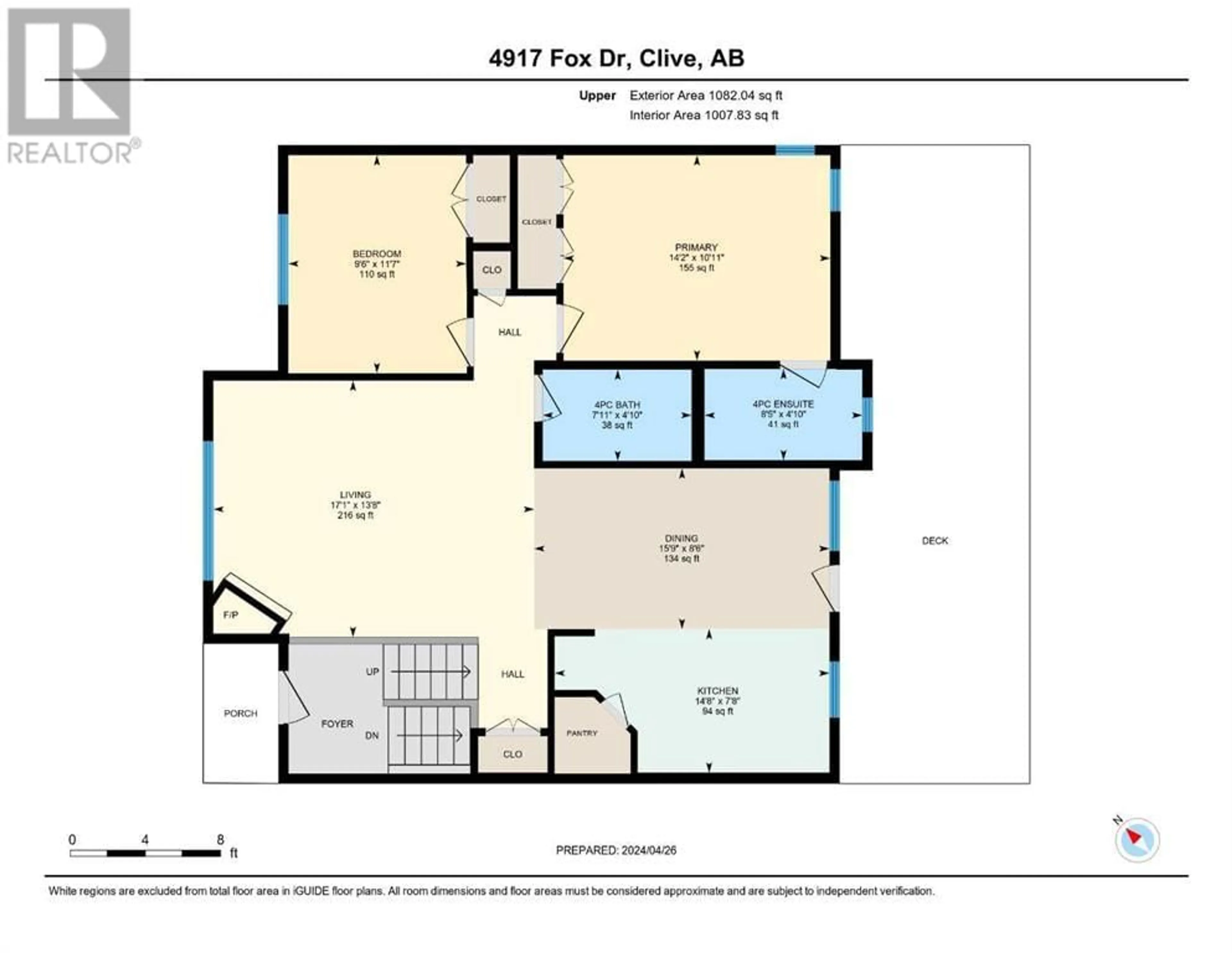 Floor plan for 4917 Fox Drive, Clive Alberta T0C0Y0